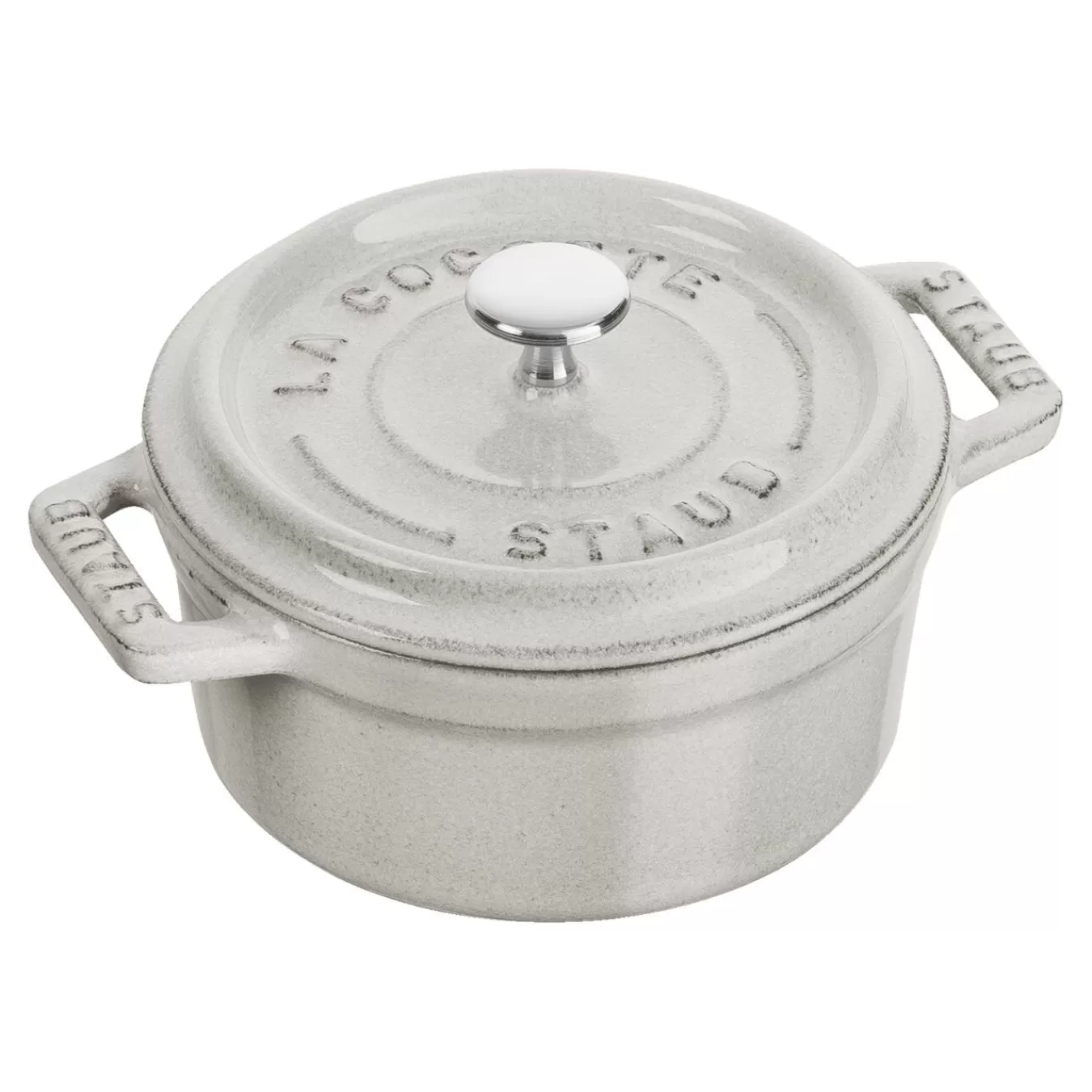 STAUB Dessert Bowls*0.275 Qt, Mini Round Cocotte, White Truffle