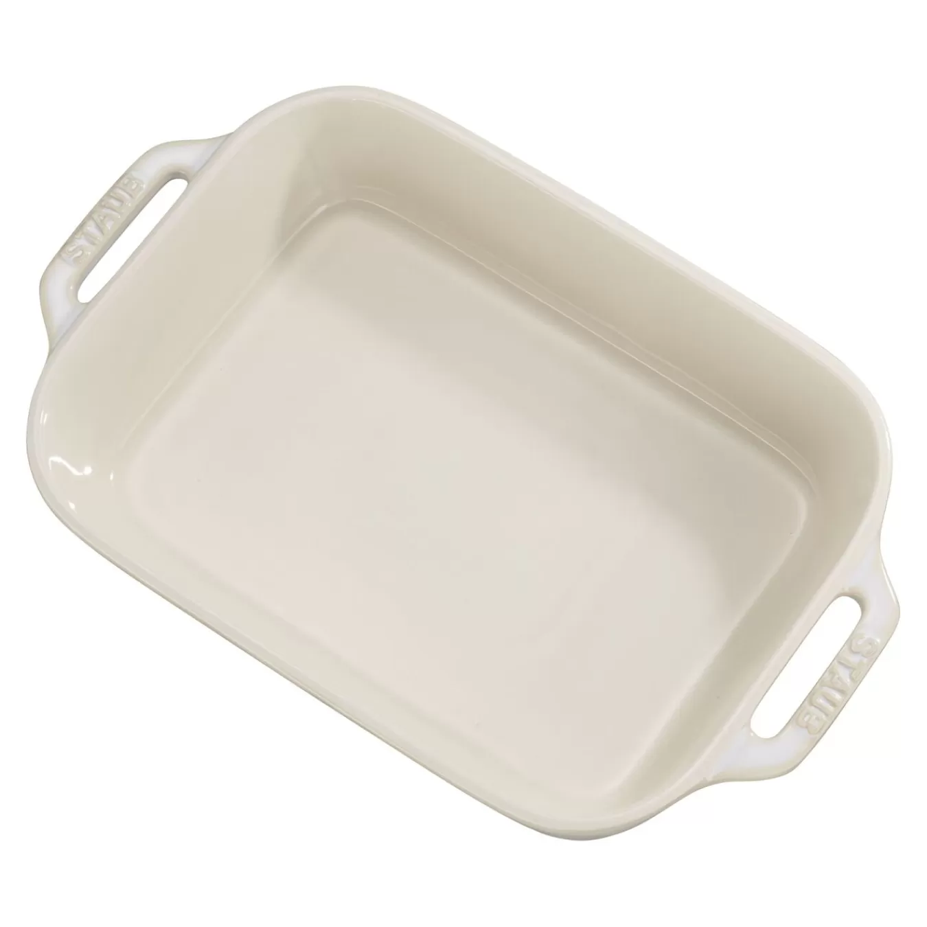 STAUB Baking Dishes*10.5-X 7.5-Inch, Rectangular, Baking Dish, Ivory-White