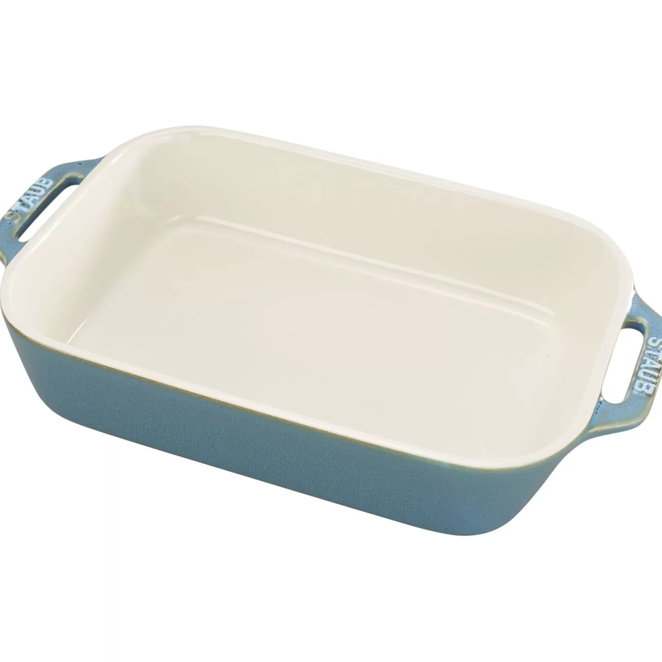 STAUB Baking Dishes*10.5-X 7.5-Inch, Rectangular, Baking Dish, Rustic Turquoise