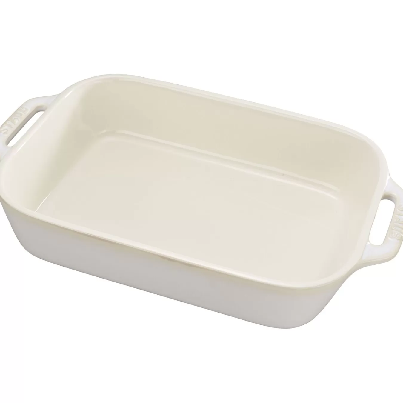 STAUB Baking Dishes*10.5-X 7.5-Inch, Rectangular, Baking Dish, Ivory-White