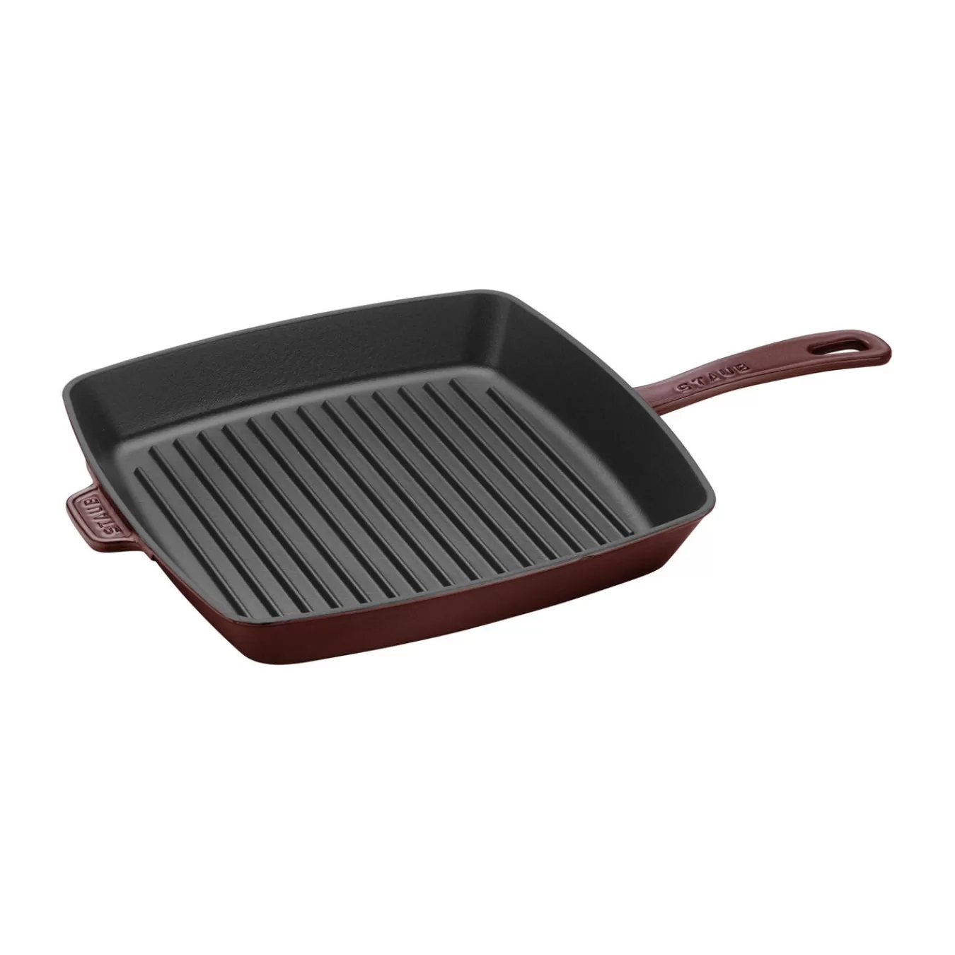 STAUB Grill Pans*10-Inch, Cast Iron, Square, Grill Pan, Grenadine