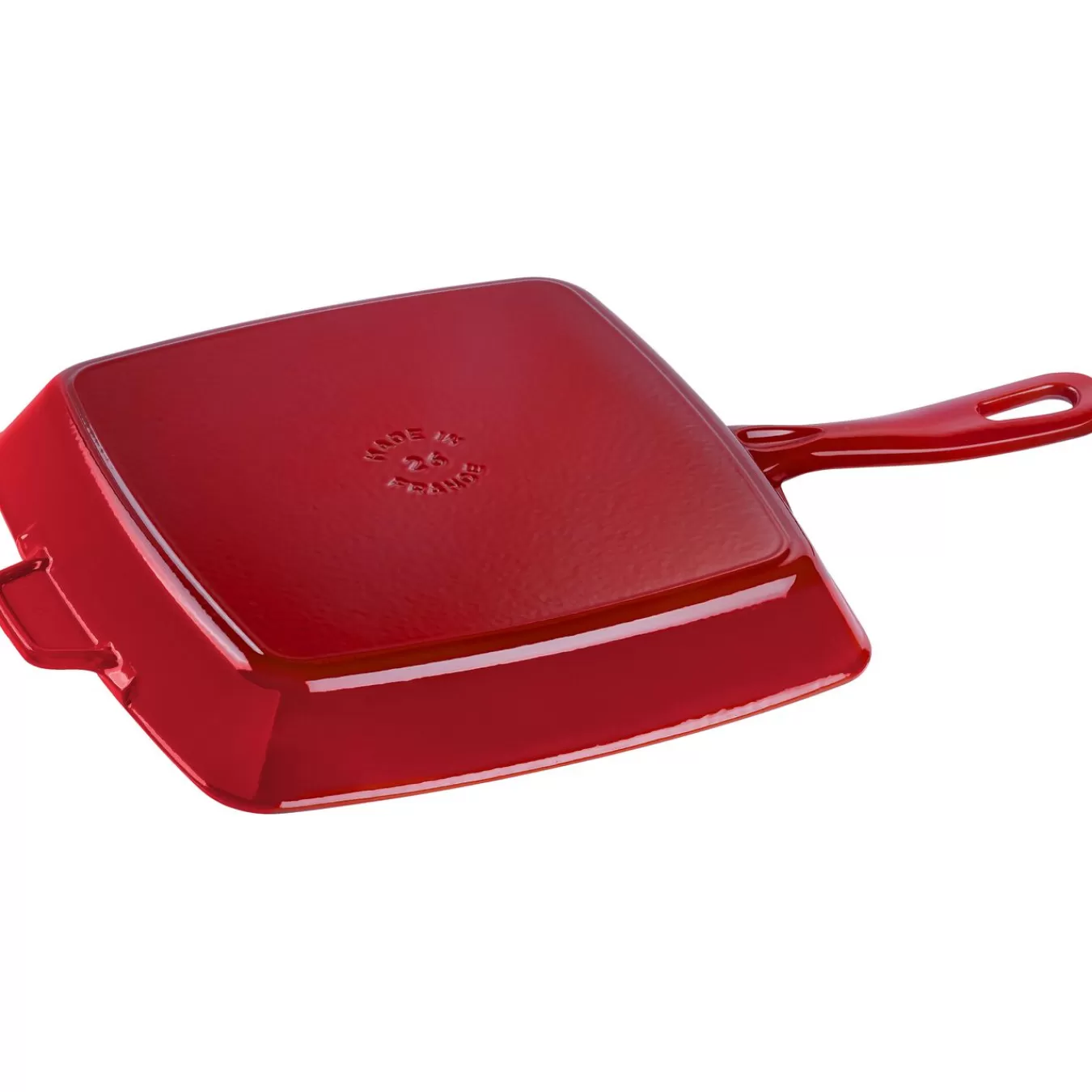 STAUB Grill Pans*10-Inch, Cast Iron, Square, Grill Pan, Cherry