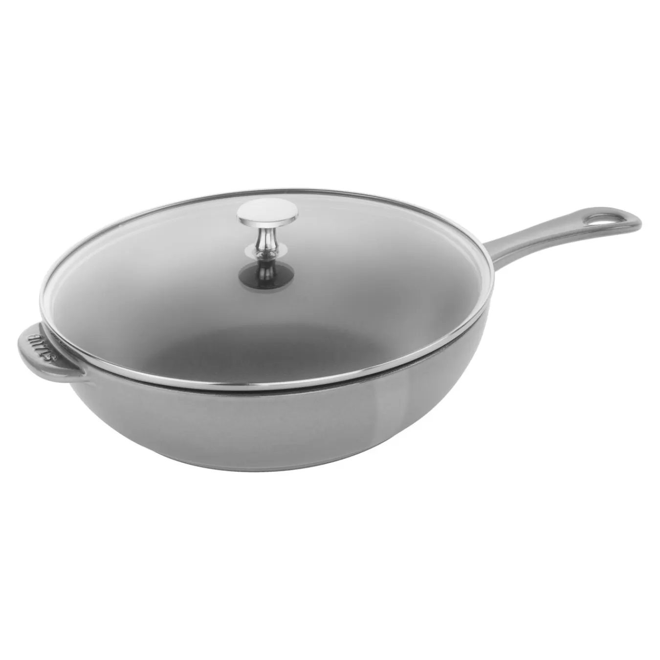 STAUB Skillets*10-Inch, Daily Pan With Glass Lid, Graphite Grey