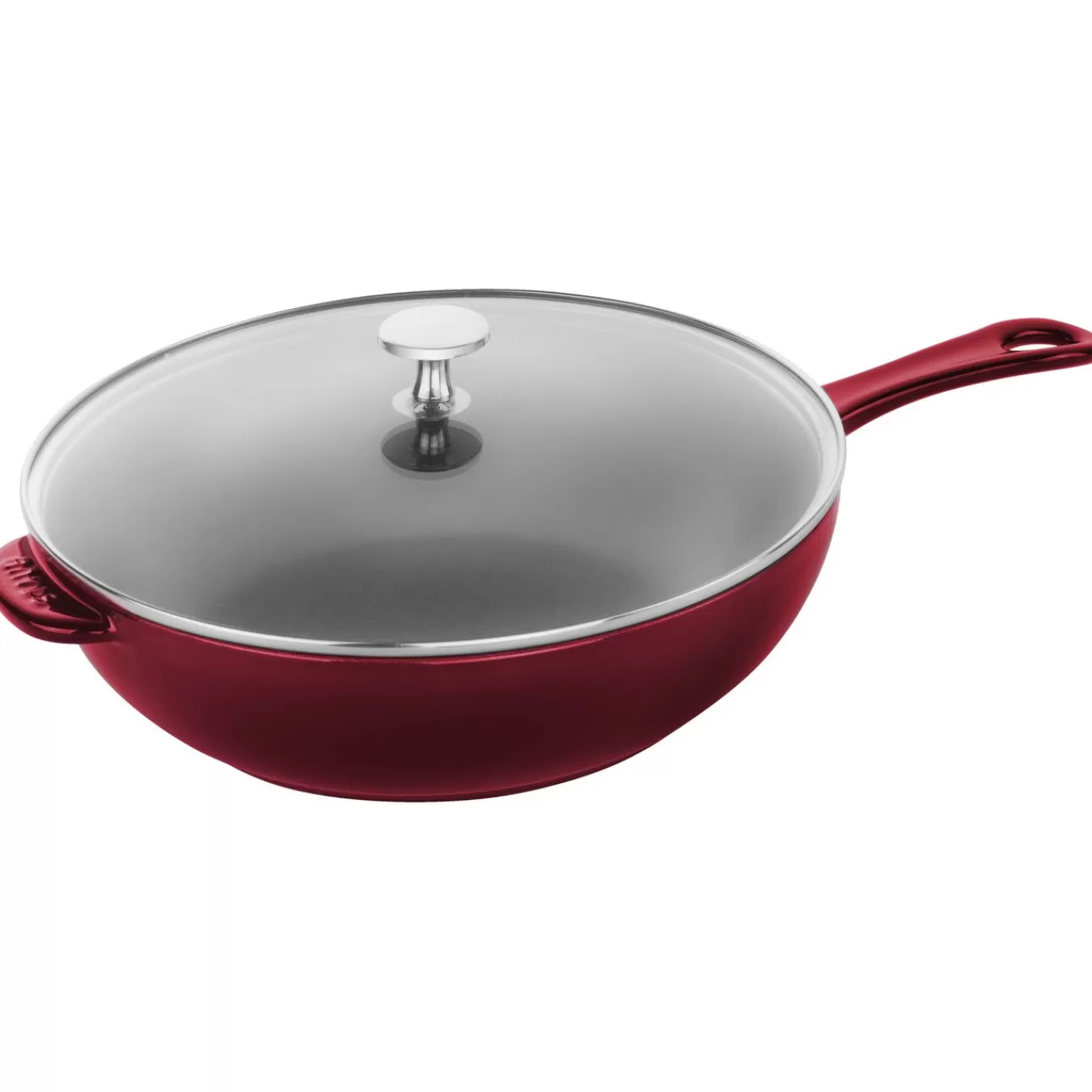 STAUB Skillets*10-Inch, Daily Pan With Glass Lid, Grenadine