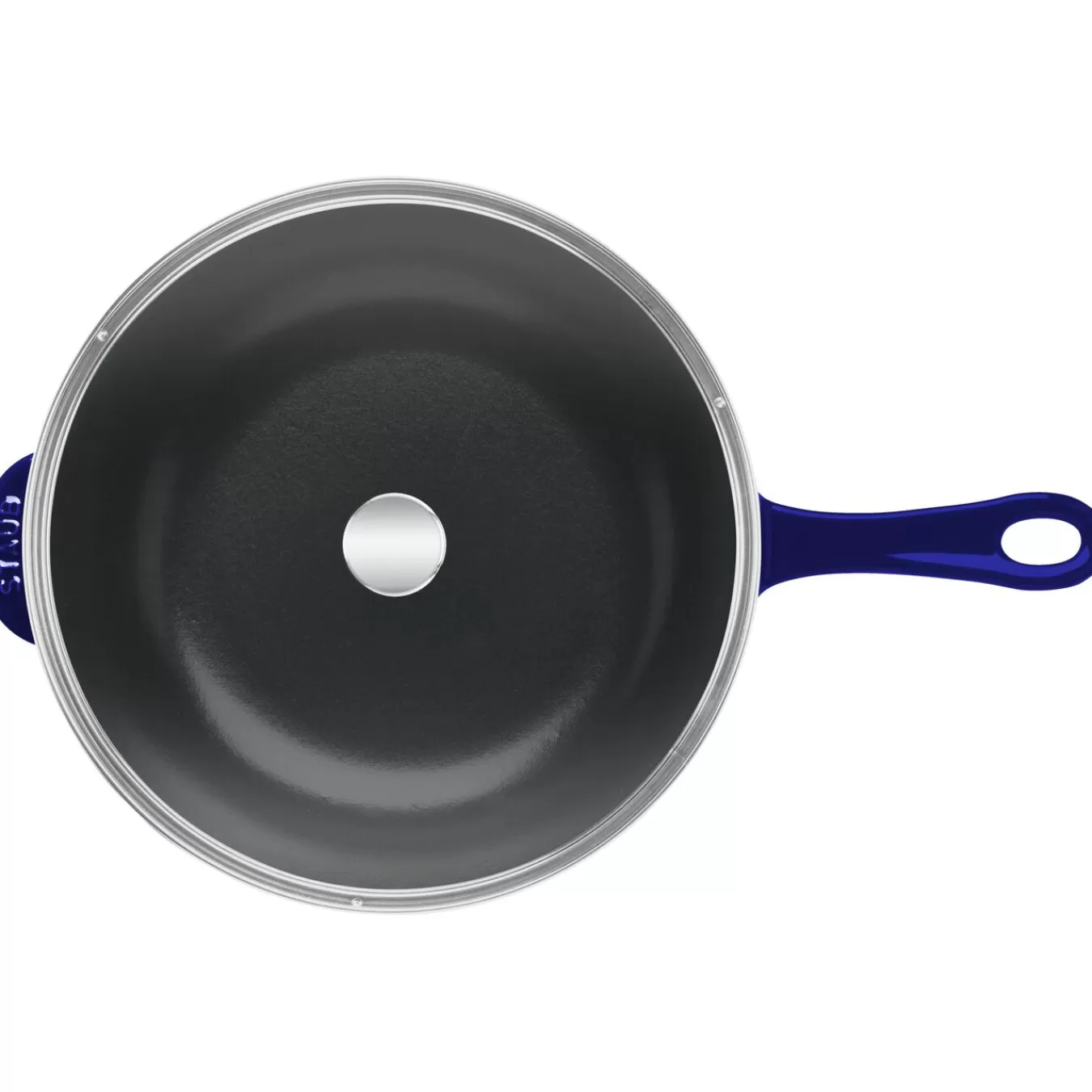 STAUB Skillets*10-Inch, Daily Pan With Glass Lid, Dark Blue