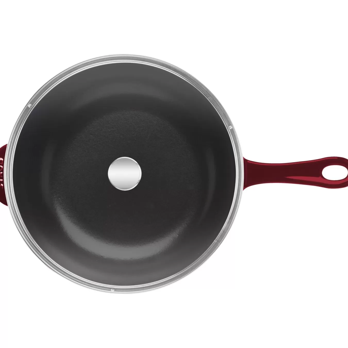 STAUB Skillets*10-Inch, Daily Pan With Glass Lid, Grenadine