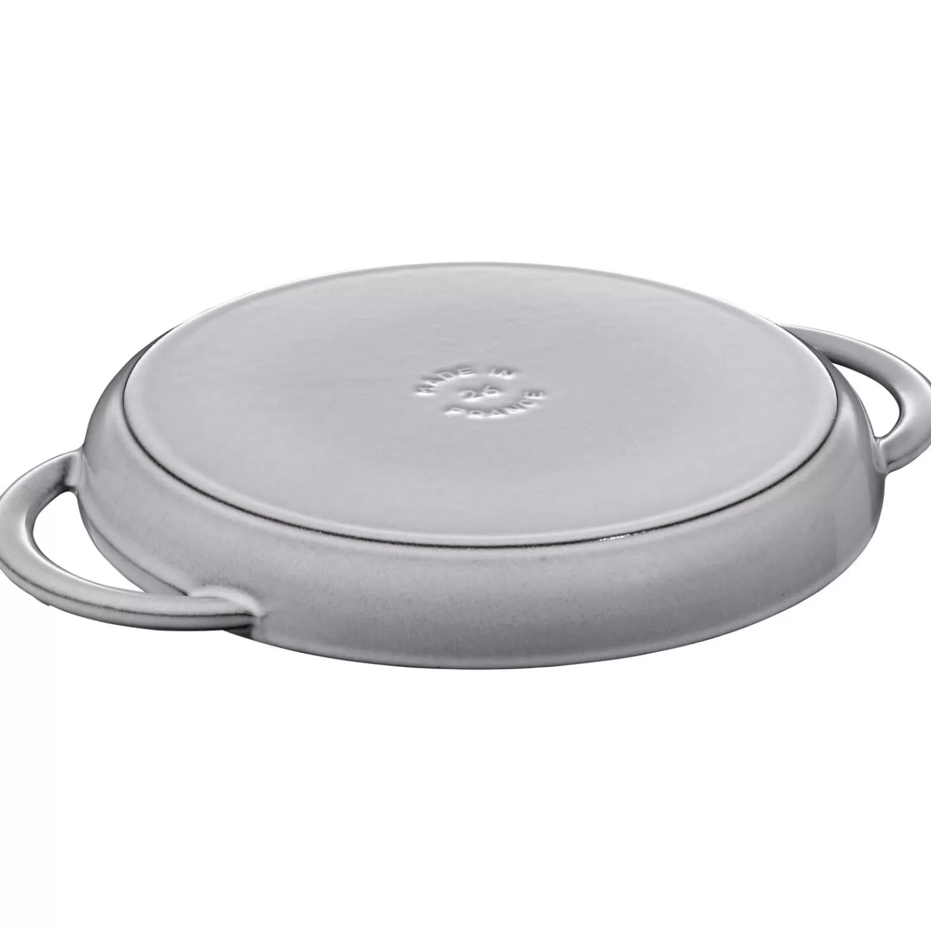 STAUB Grill Pans*10-Inch, Round Double Handle Pure Grill, Graphite Grey