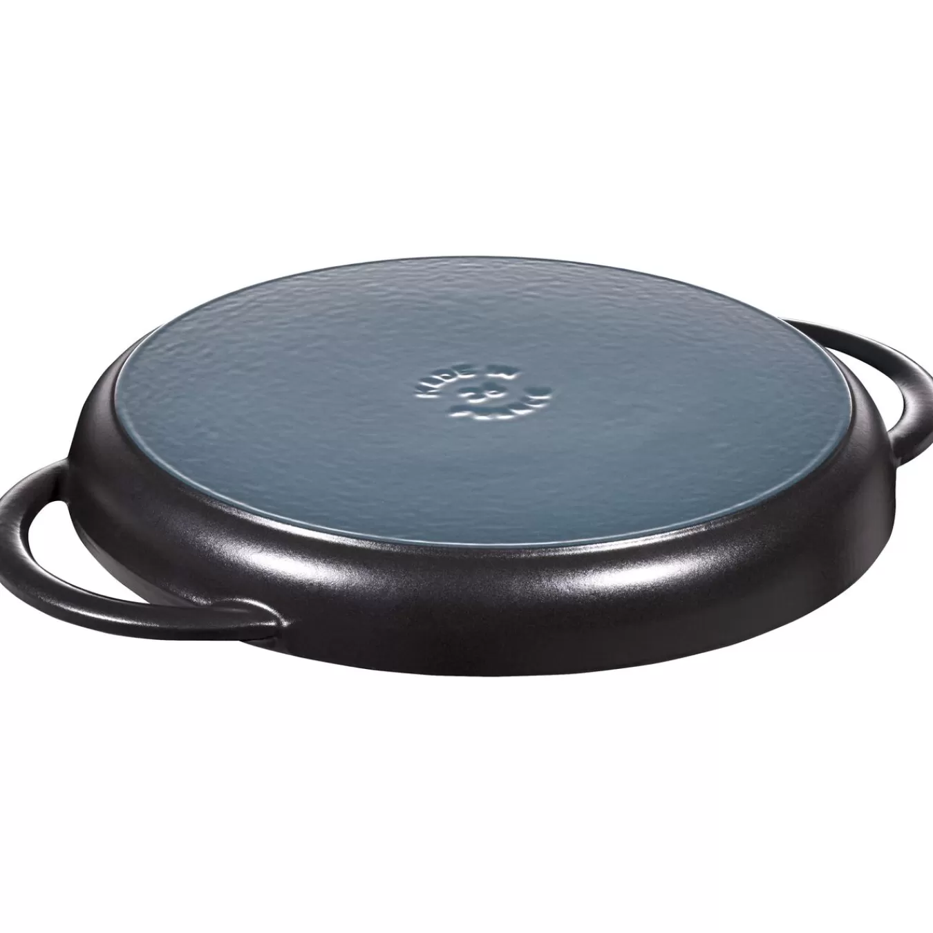 STAUB Grill Pans*10-Inch, Round Double Handle Pure Grill, Black Matte