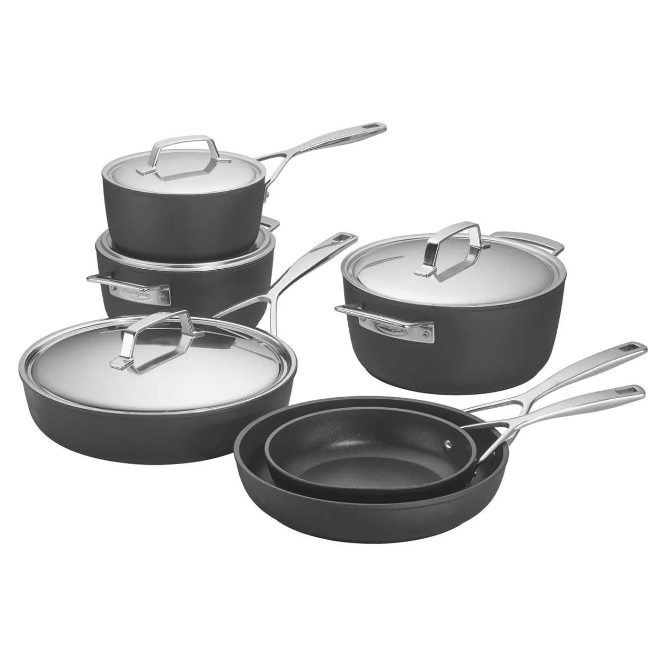 DEMEYERE Cookware Sets*10-Pc, Aluminum Nonstick Cookware Set Silver-Black