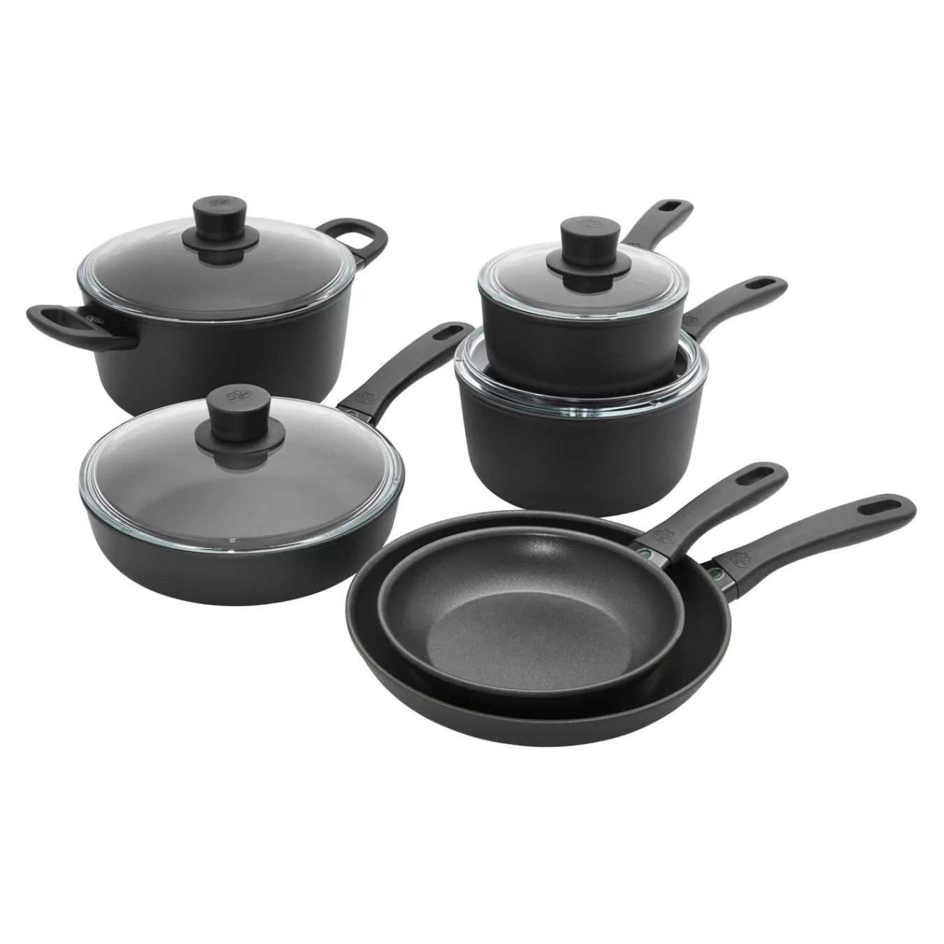 Ballarini Cookware Sets*10-Pc, Aluminum Nonstick Cookware Set Black Matte