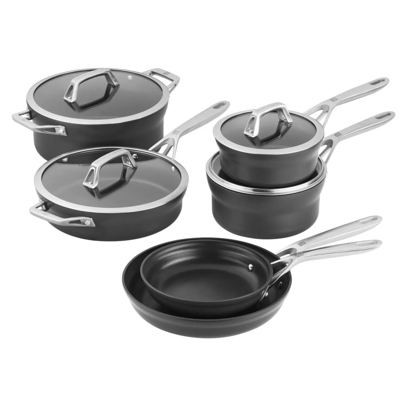 ZWILLING Cookware Sets*10-Pc, Hard Anodized Nonstick Cookware Set Black Matte