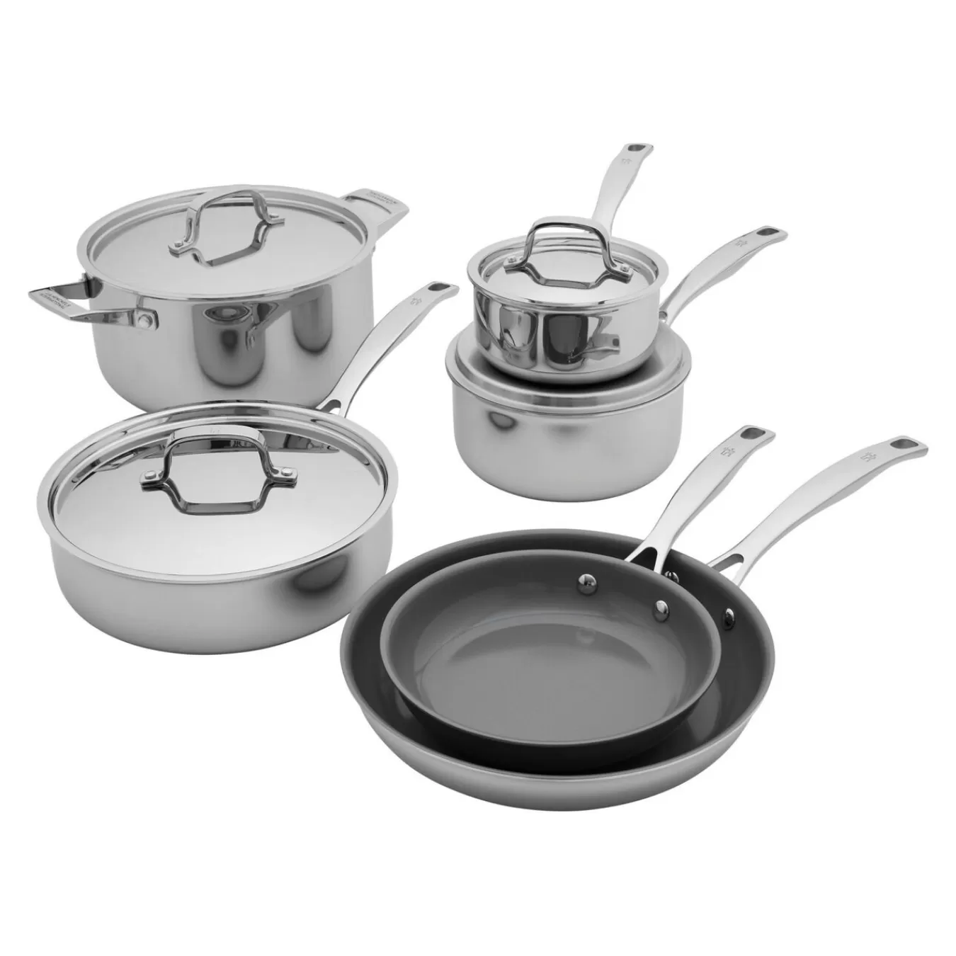 HENCKELS Cookware Sets*10-Pc, Pots And Pans Set Silver