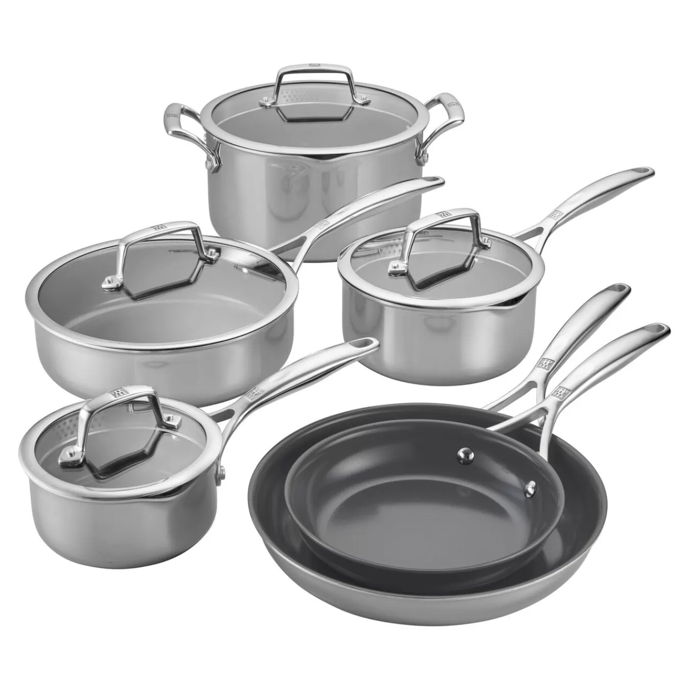 ZWILLING Cookware Sets*10-Pc, Pots And Pans Set Silver