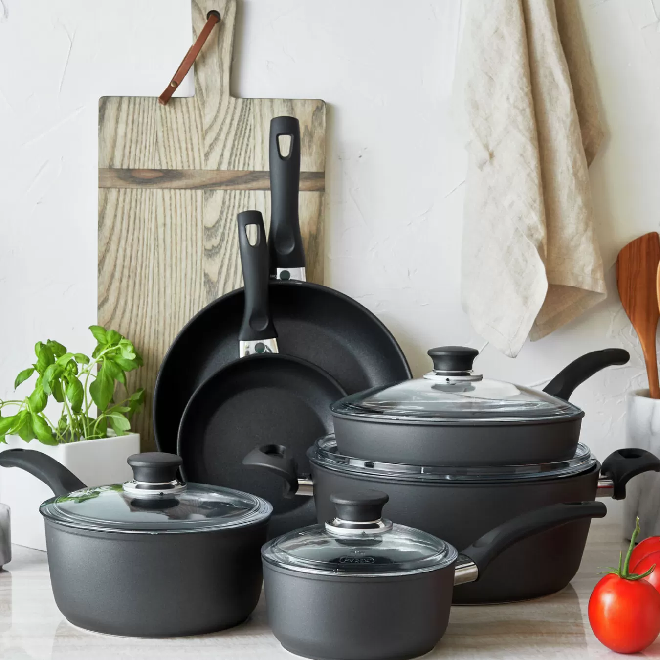 Ballarini Cookware Sets*10-Pc, Pots And Pans Set Black Matte