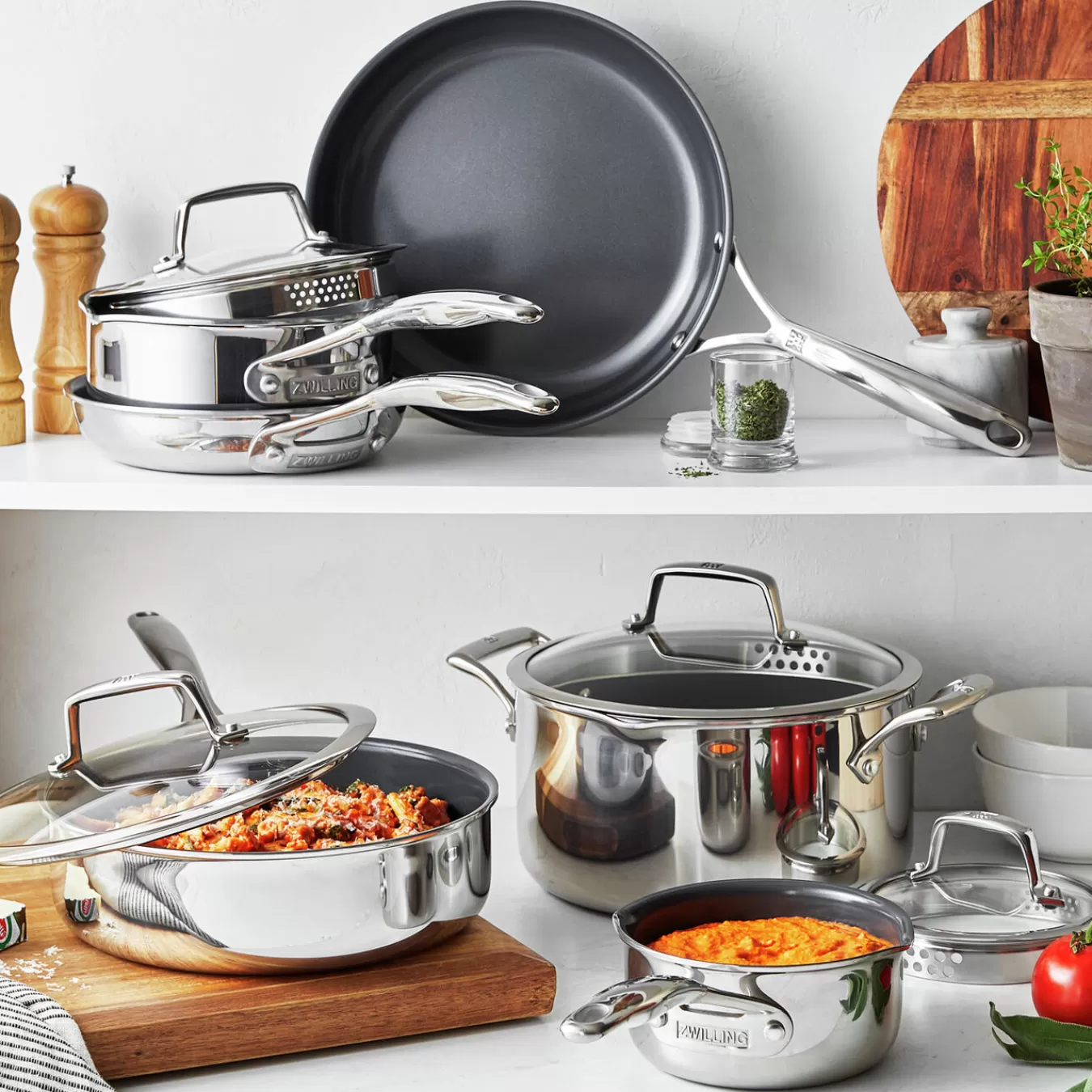 ZWILLING Cookware Sets*10-Pc, Pots And Pans Set Silver