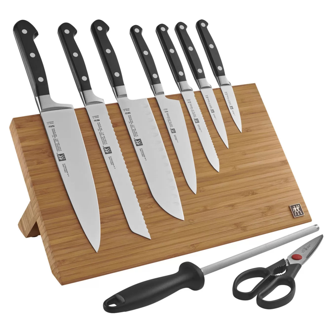 ZWILLING Knife Block Sets*10-Pc, Set With Bamboo Magnetic Easel Block, Natural