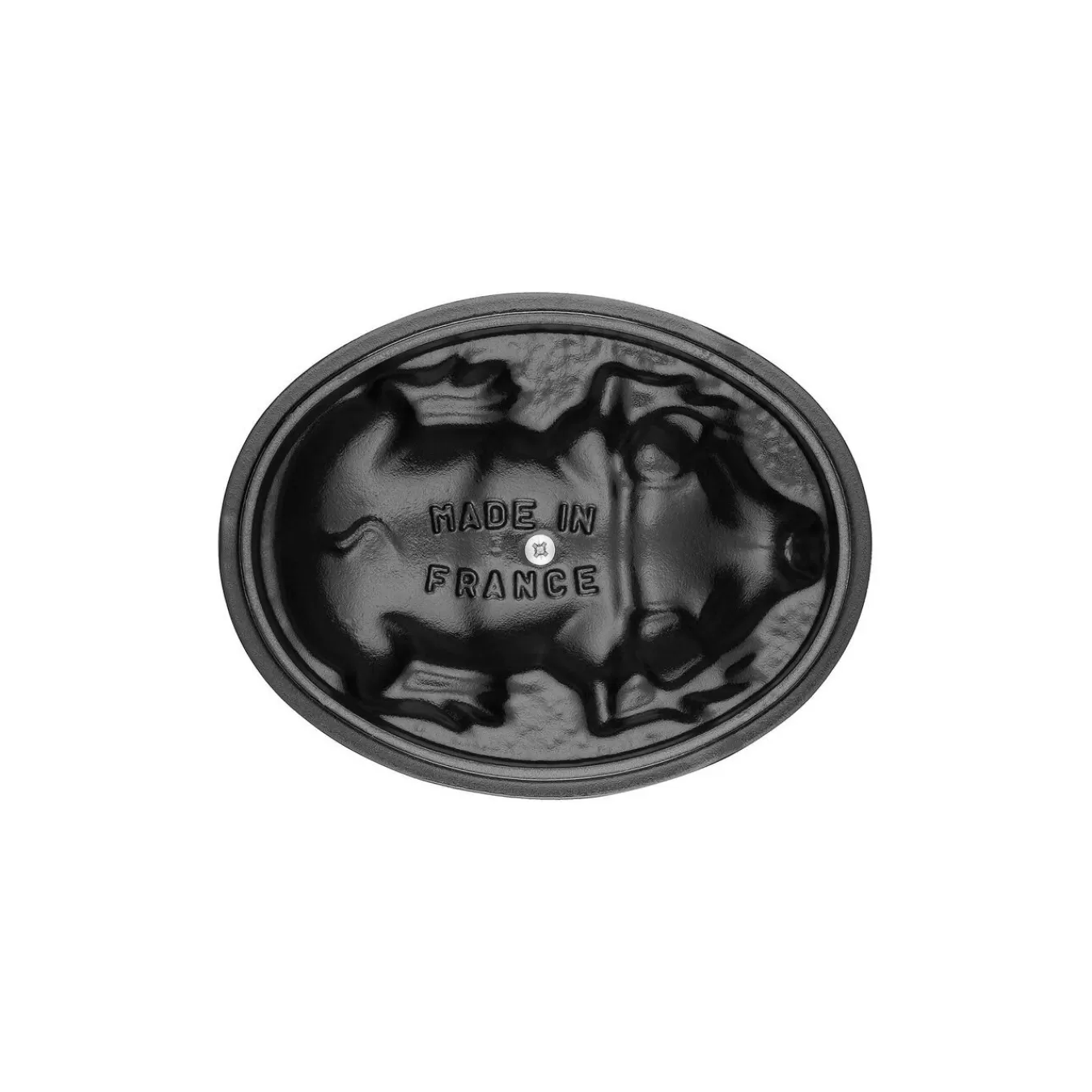 STAUB Dutch Ovens*1.1 Qt, Oval, Pig Cocotte, Graphite Grey