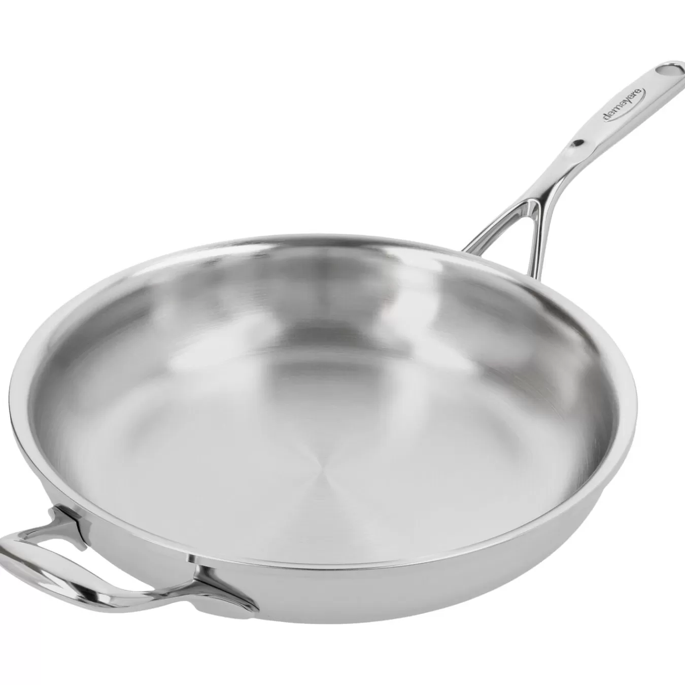 DEMEYERE Skillets*11-Inch, 18/10 Stainless Steel, Proline Fry Pan With Helper Handle Silver