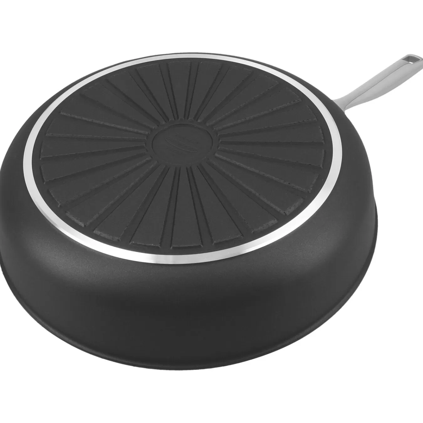 DEMEYERE Skillets*11-Inch, Aluminum, Non-Stick, Deep Fry Pan Silver-Black