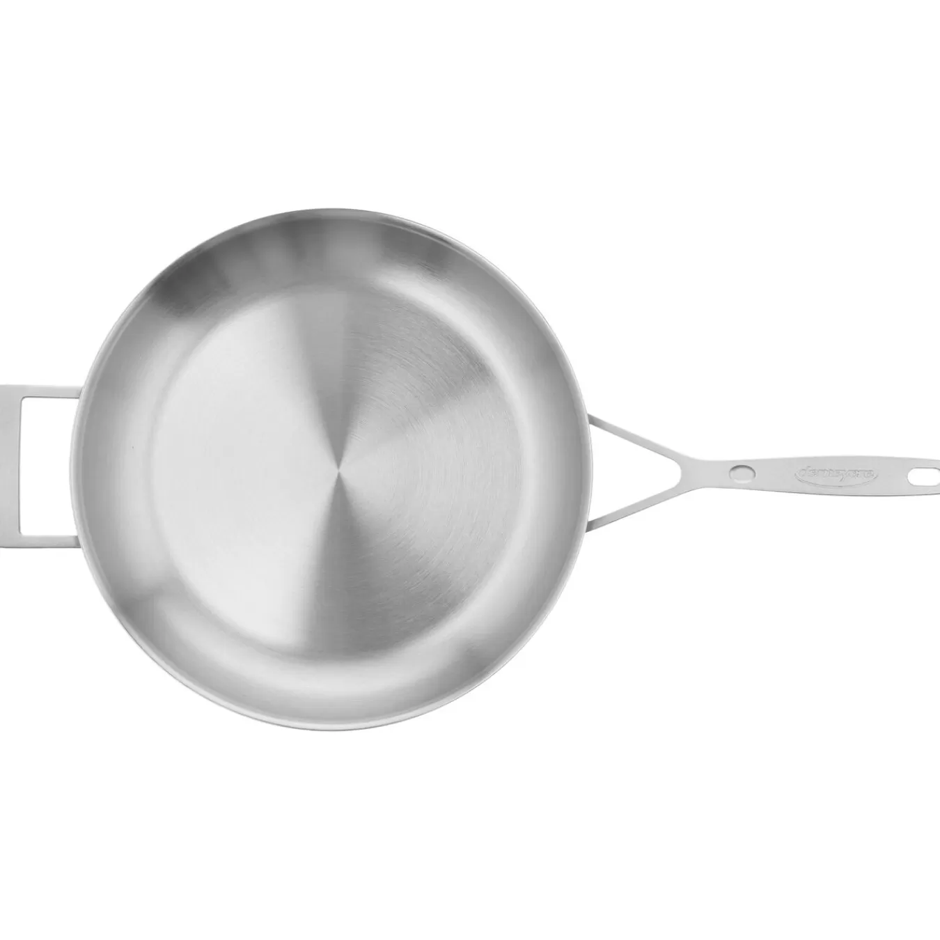 DEMEYERE Skillets*12.5-Inch, 18/10 Stainless Steel, Fry Pan With Helper Handle Silver