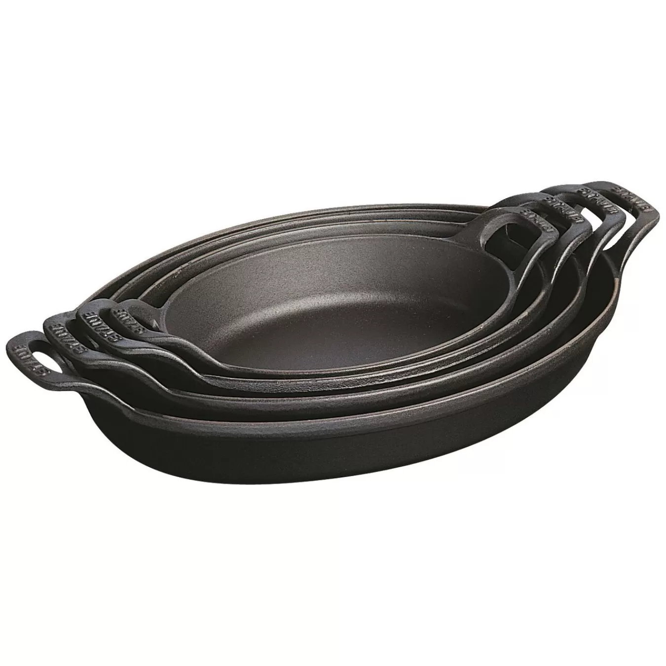 STAUB Baking Dishes*12.5-Inch, Oval, Baking Dish, Black Matte