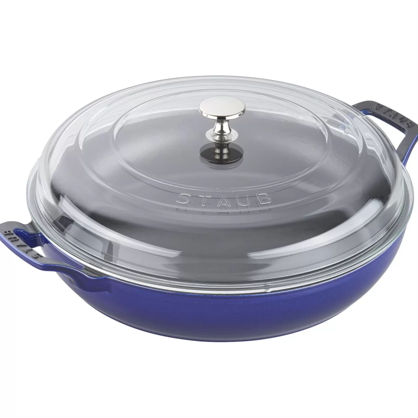 STAUB Braisers*12-Inch, Braiser With Glass Lid, Dark Blue