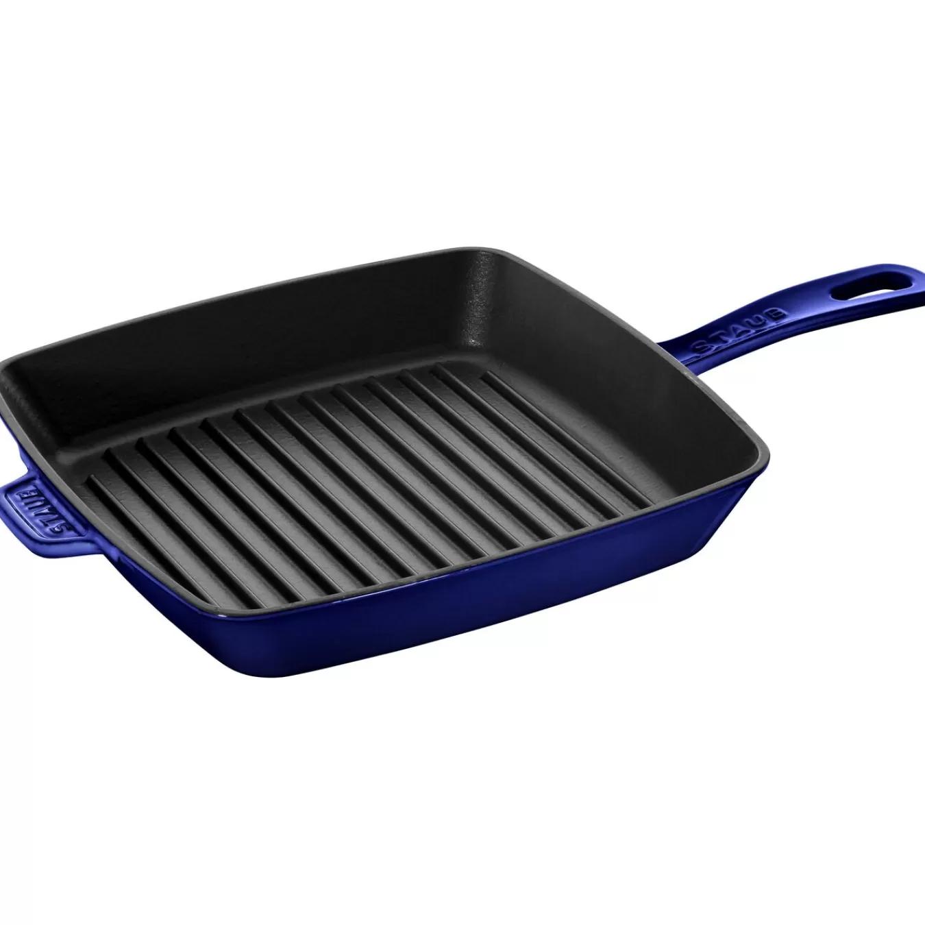 STAUB Grill Pans*12-Inch, Cast Iron, Square, Grill Pan, Dark Blue