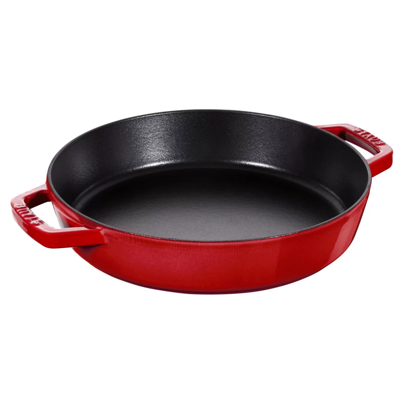 STAUB Specialty Cookware*13-Inch, Double Handle Fry Pan, Cherry