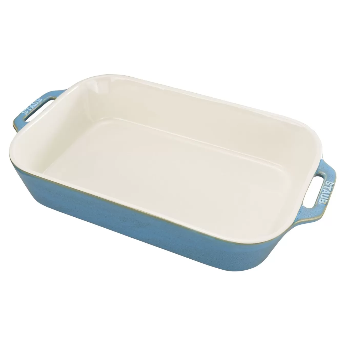 STAUB Baking Dishes*13-X 9.45 Inch, Rectangular, Baking Dish, Rustic Turquoise