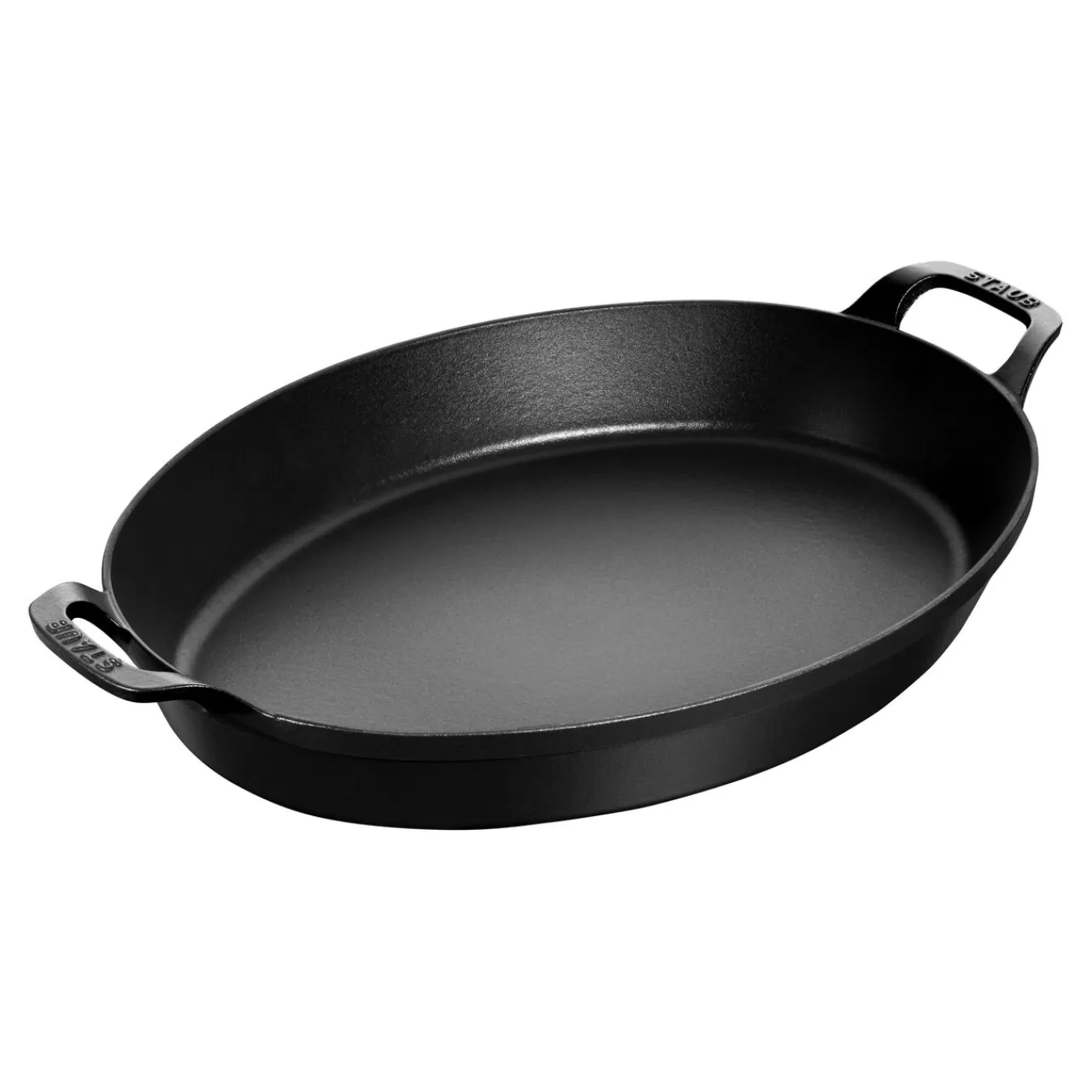 STAUB Baking Dishes*14.5-Inch, Oval, Baking Dish, Black Matte