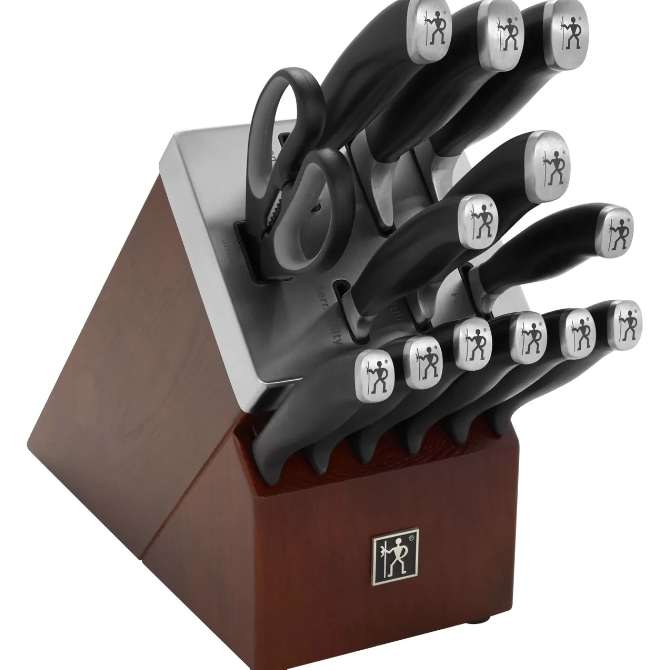 HENCKELS Self Sharpening Knife Sets*14-Pc, Knife Block Set, Brown