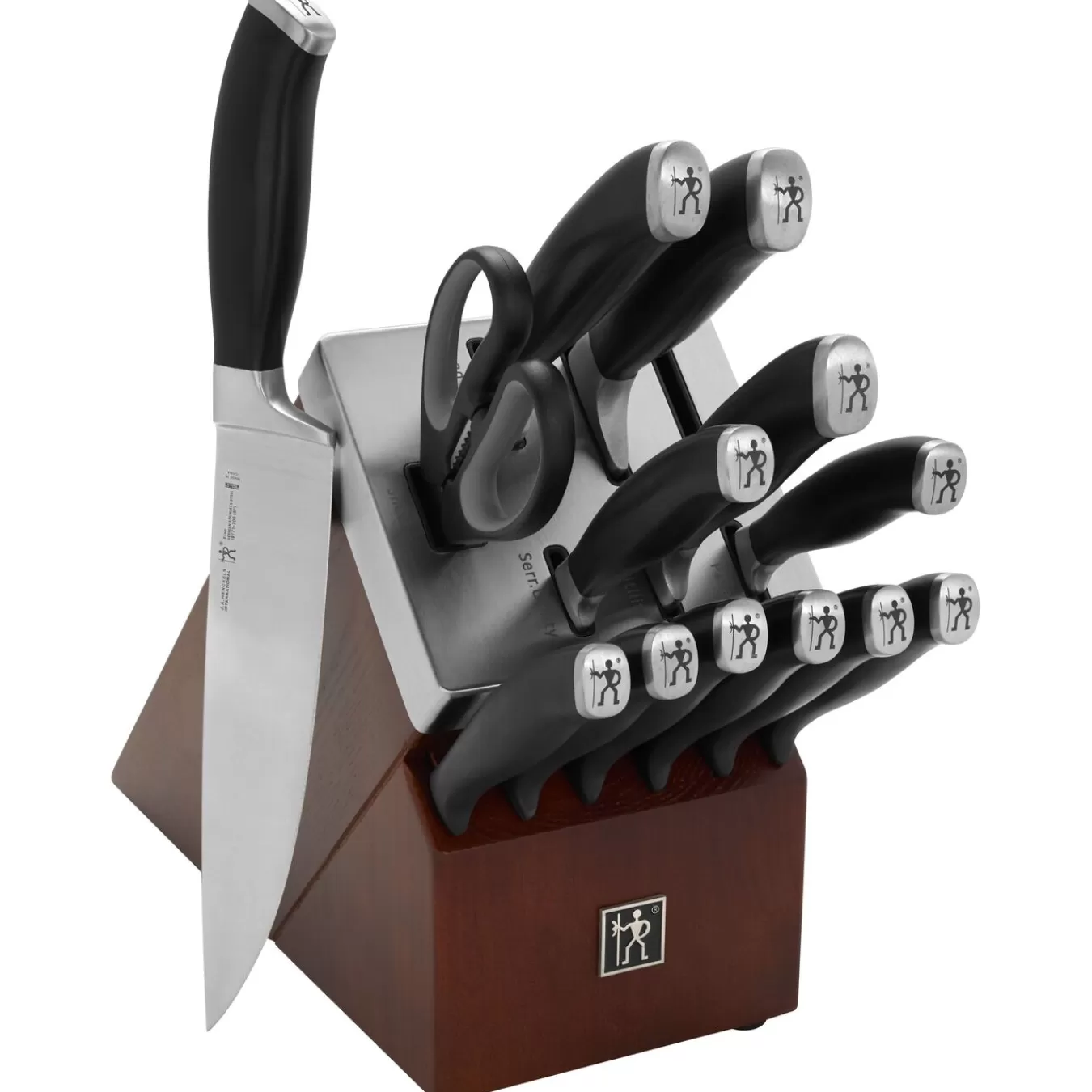 HENCKELS Self Sharpening Knife Sets*14-Pc, Knife Block Set, Brown