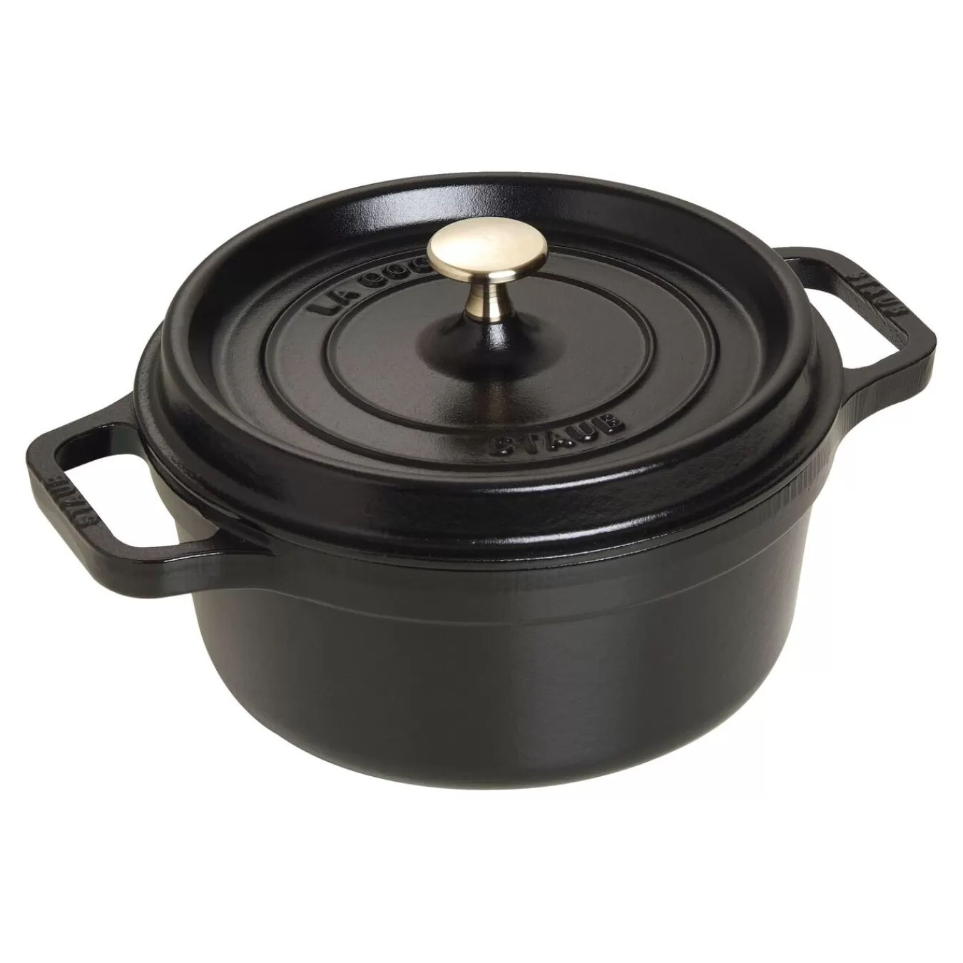 STAUB Dutch Ovens*2.75 Qt, Round, Cocotte, Black Matte