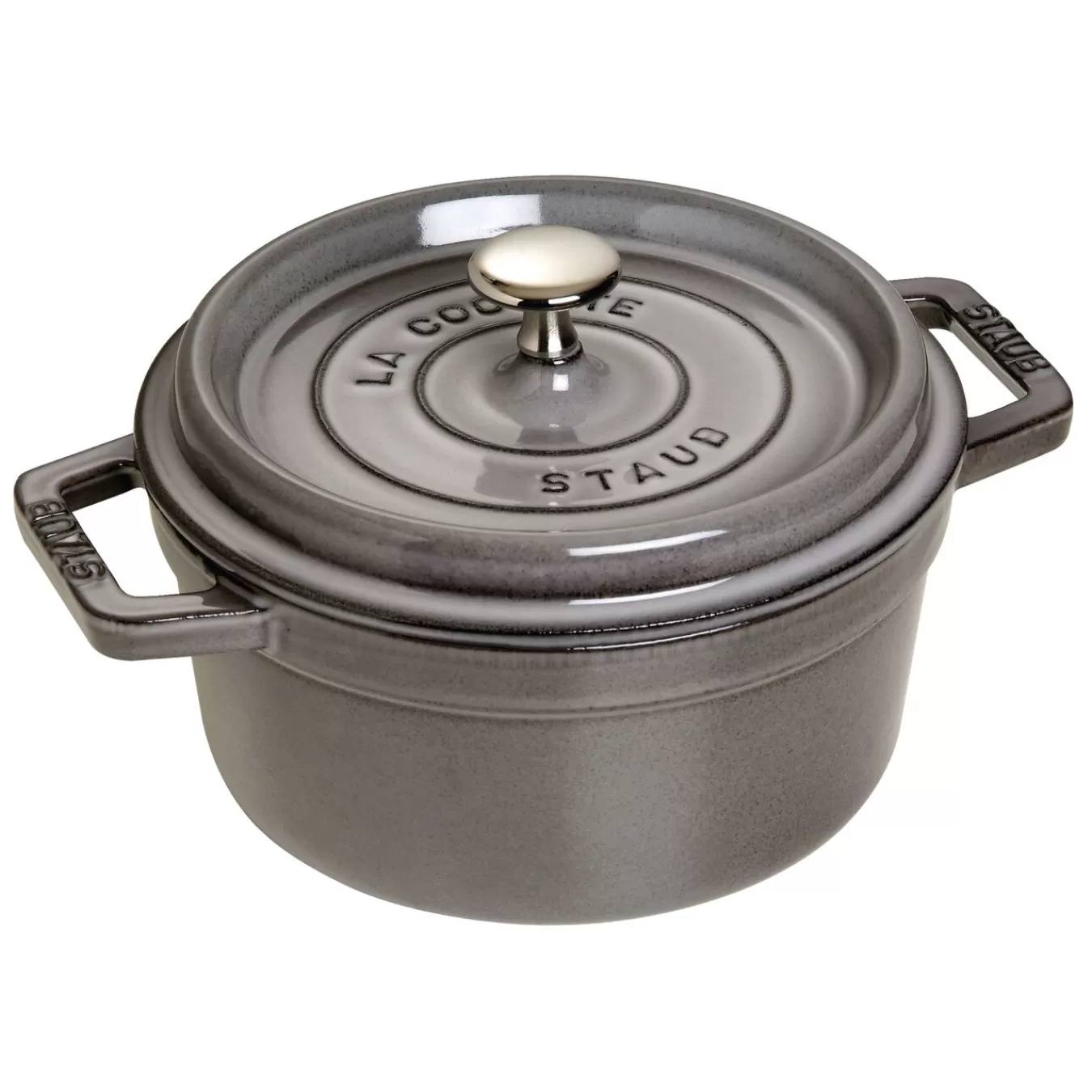 STAUB Dutch Ovens*2.75 Qt, Round, Cocotte, Graphite Grey