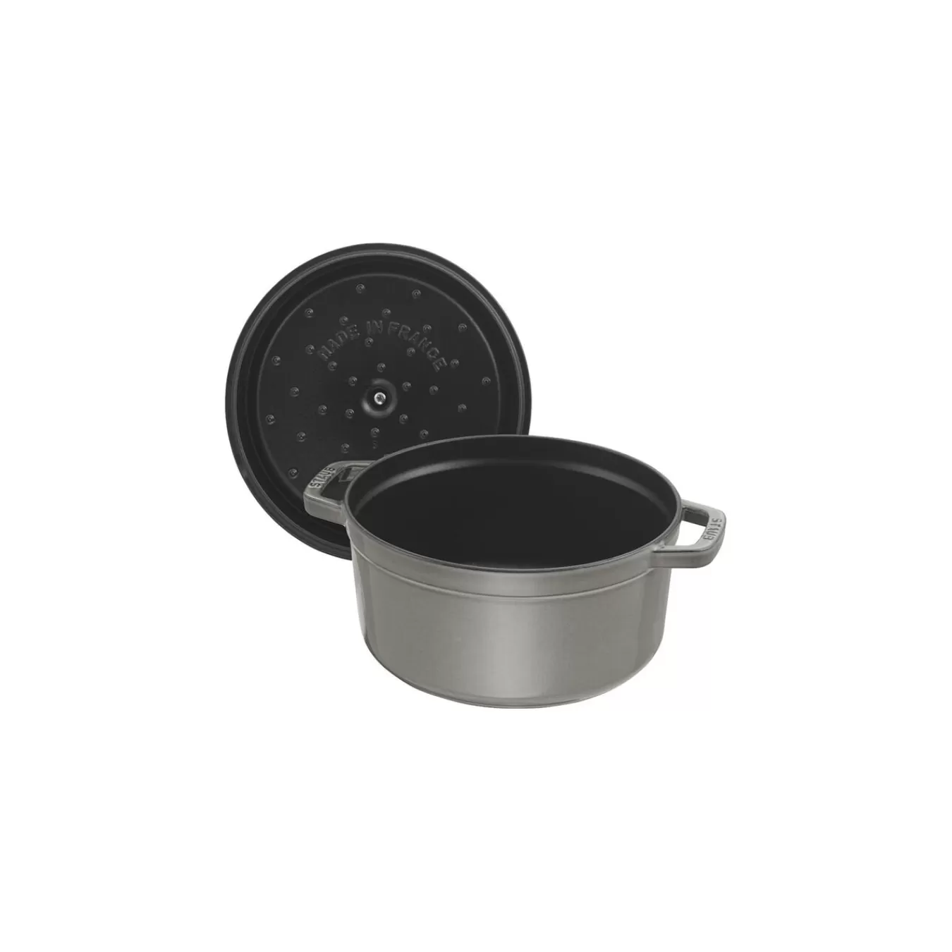 STAUB Dutch Ovens*2.75 Qt, Round, Cocotte, Graphite Grey