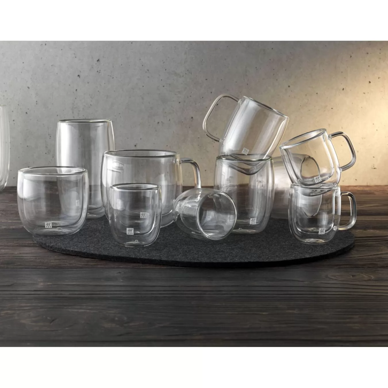 ZWILLING Glassware*2-Pc Double  Espresso Glass Mug Set, Double Wall Transparent