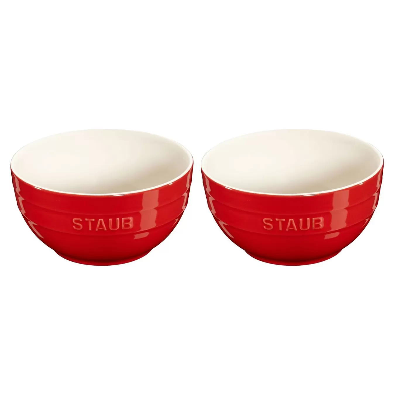 STAUB Cereal Bowls*2-Pc, Large Universal Bowl Set, Cherry