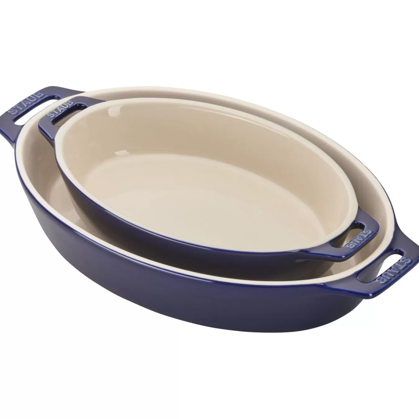 STAUB Baking Dishes*2-Pc, Oval, Baking Dish Set, Dark Blue