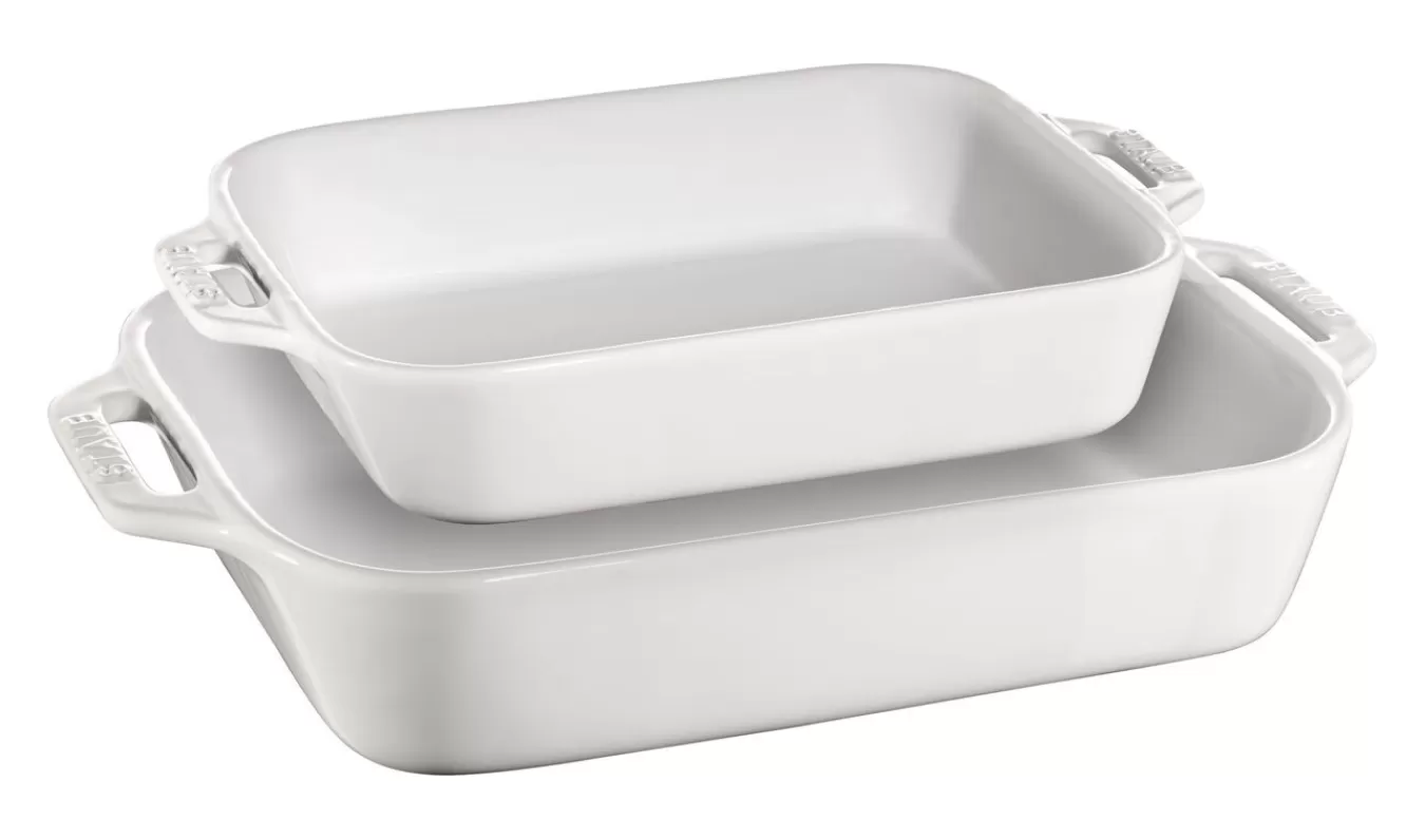 STAUB Baking Dishes*2-Pc, Rectangular Baking Dish Set, White