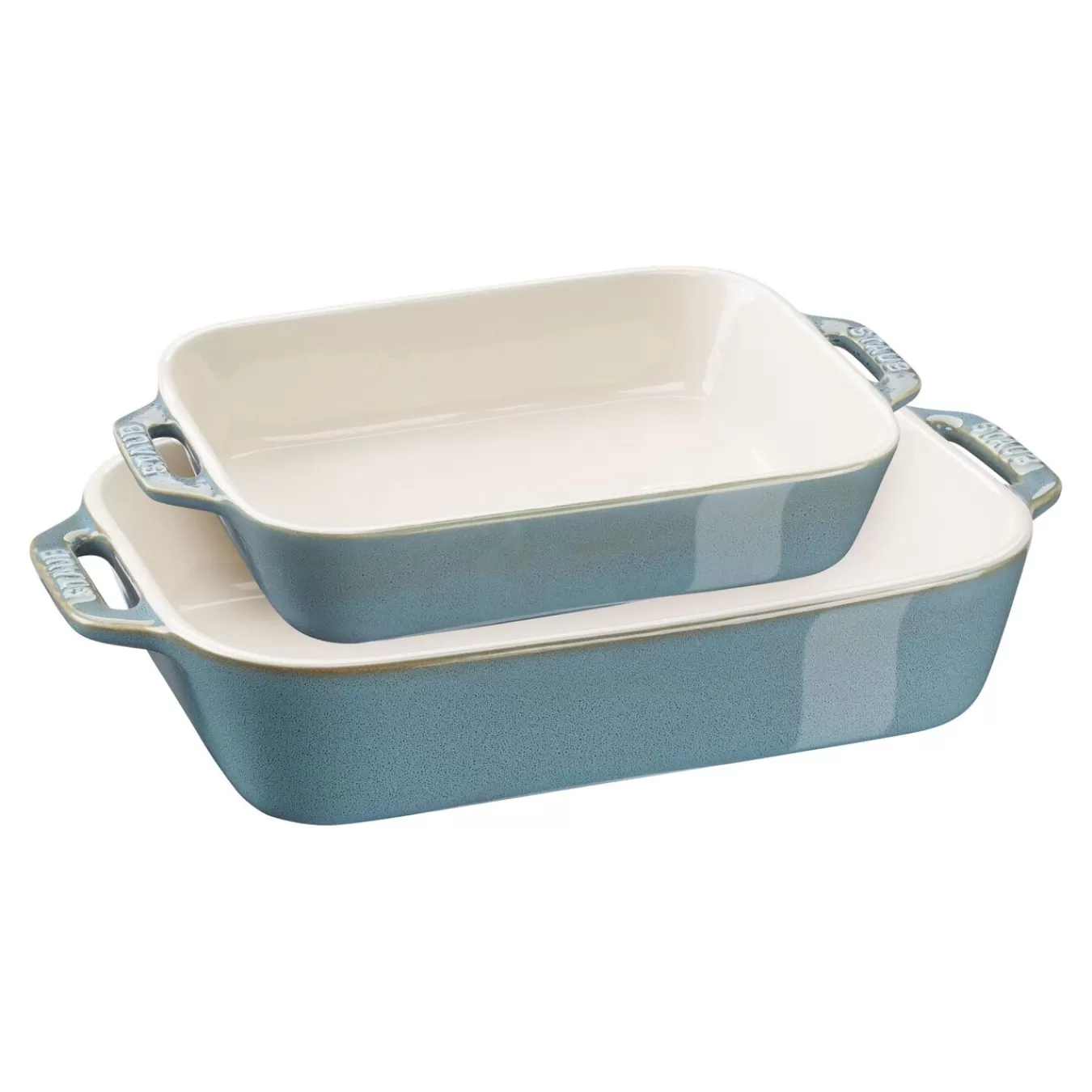 STAUB Baking Dishes*2-Pc, Rectangular Baking Dish Set, Rustic Turquoise