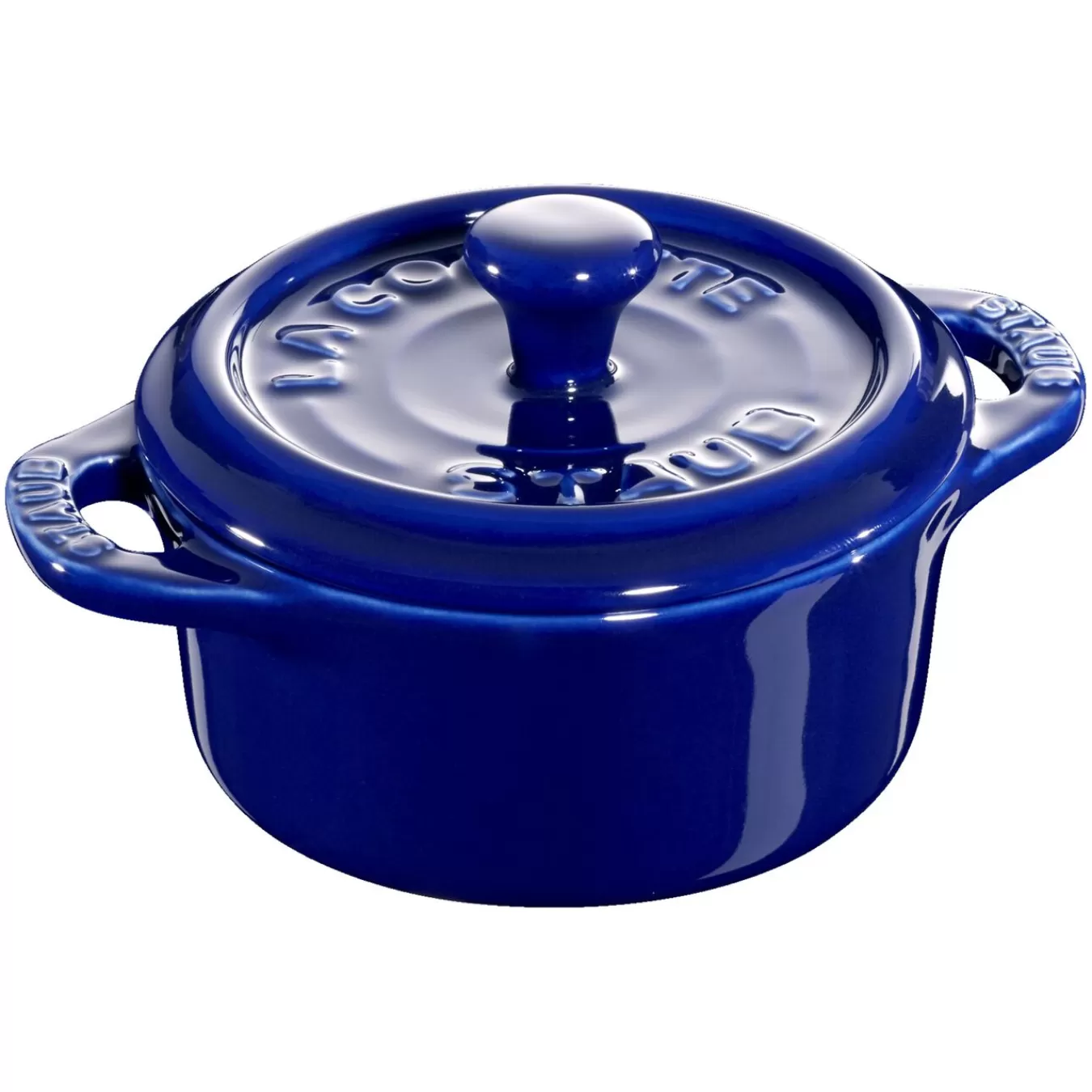 STAUB Dessert Bowls*3-Pc, Mini Round Cocotte Set, Dark Blue