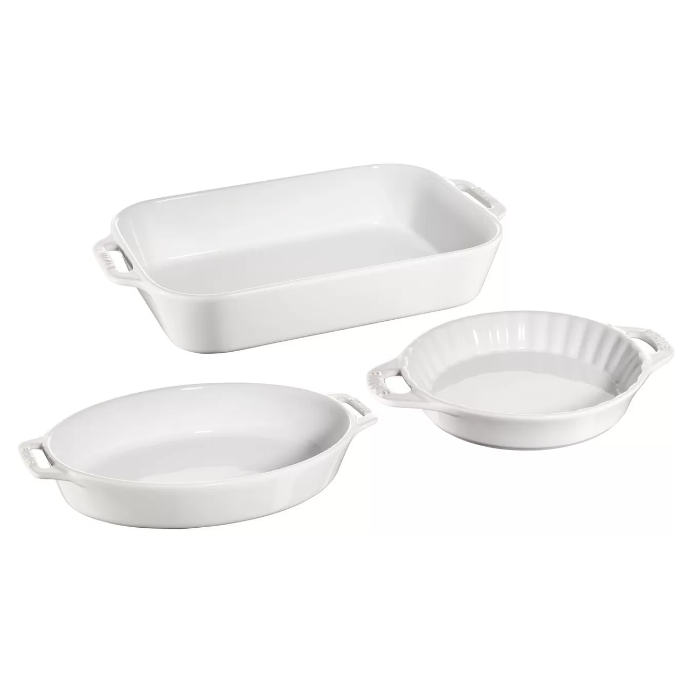 ZWILLING Cake Pans*3-Pc, Mixed Baking Dish Set, White