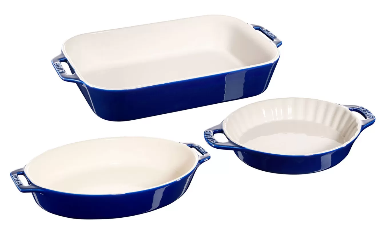 STAUB Baking Dishes*3-Pc, Mixed Baking Dish Set, Dark Blue