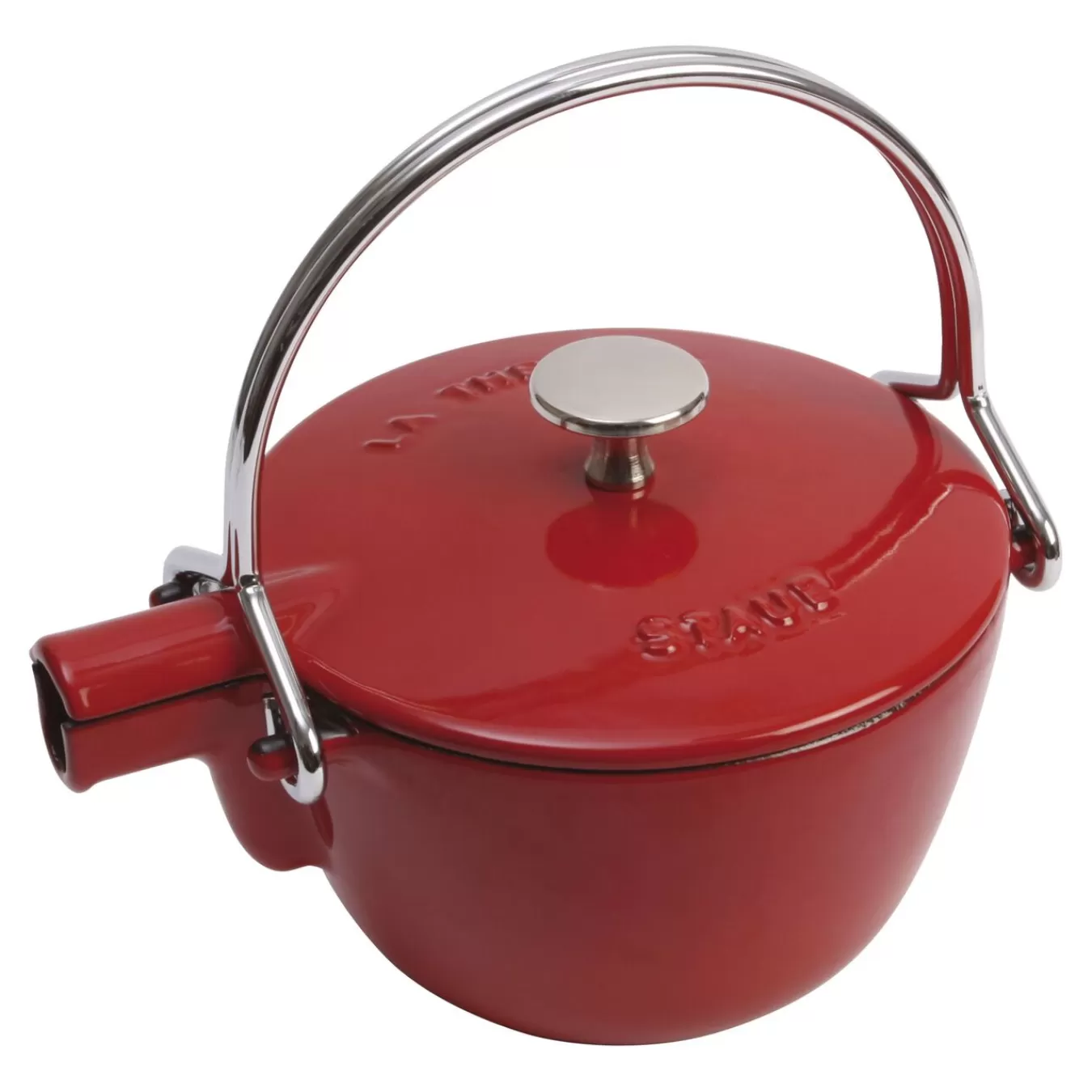 STAUB Tea Kettles*42.5 Oz, Round, Tea Kettle, Cherry