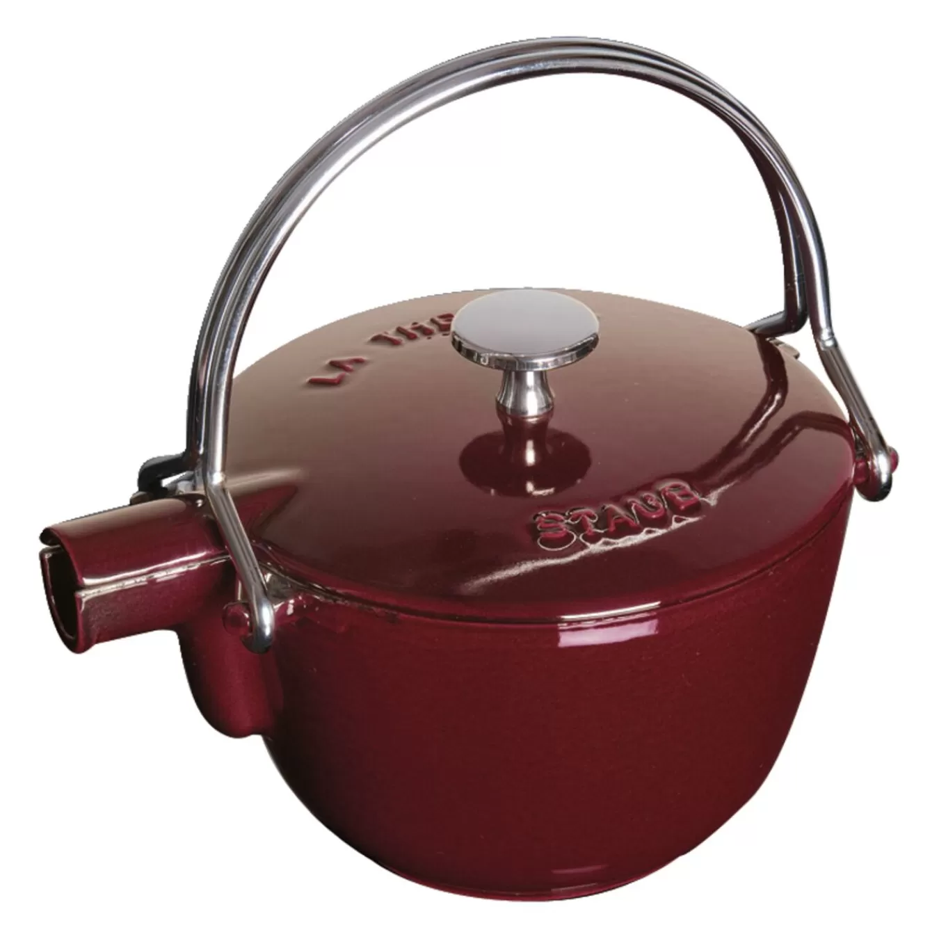 STAUB Tea Kettles*42.5 Oz, Round, Tea Kettle, Grenadine