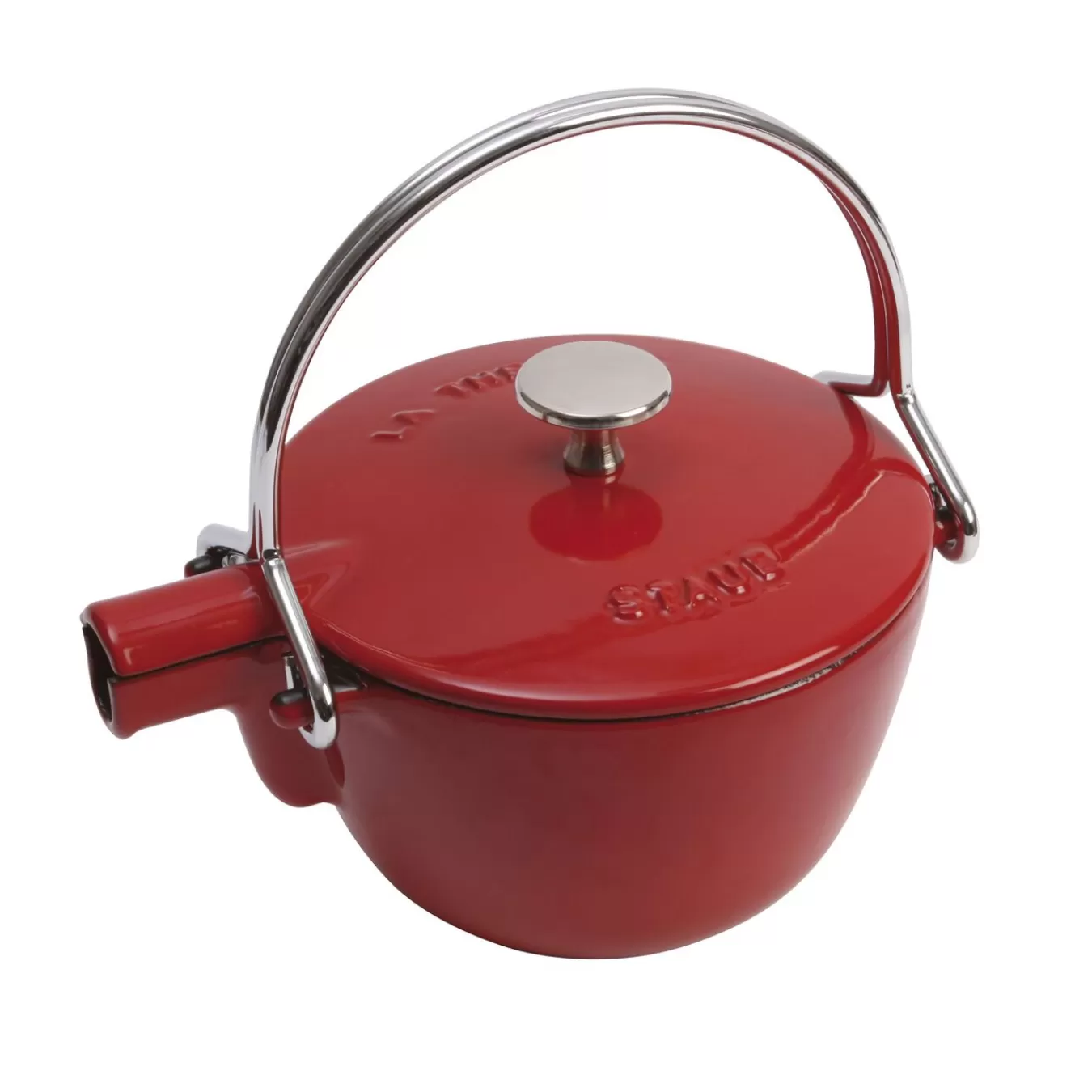 STAUB Tea Kettles*42.5 Oz, Round, Tea Kettle, Cherry