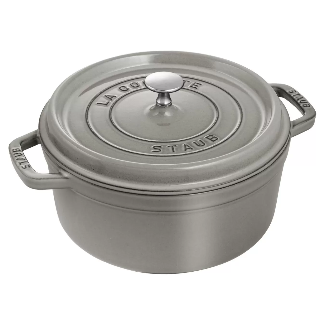 STAUB Dutch Ovens*4 Qt, Round, Cocotte, Graphite Grey