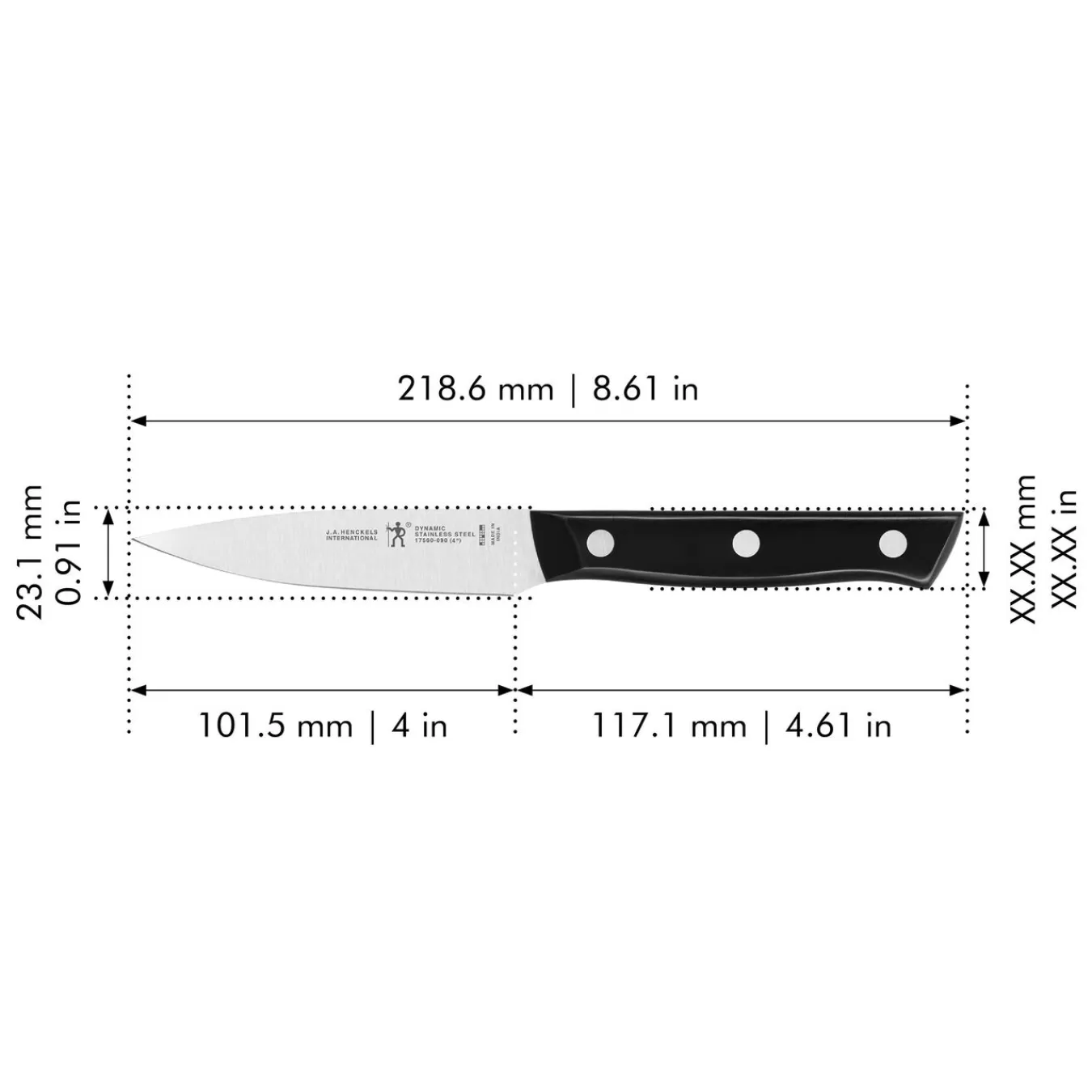 HENCKELS Paring Knives*4-Inch, Paring Knife Black Matte