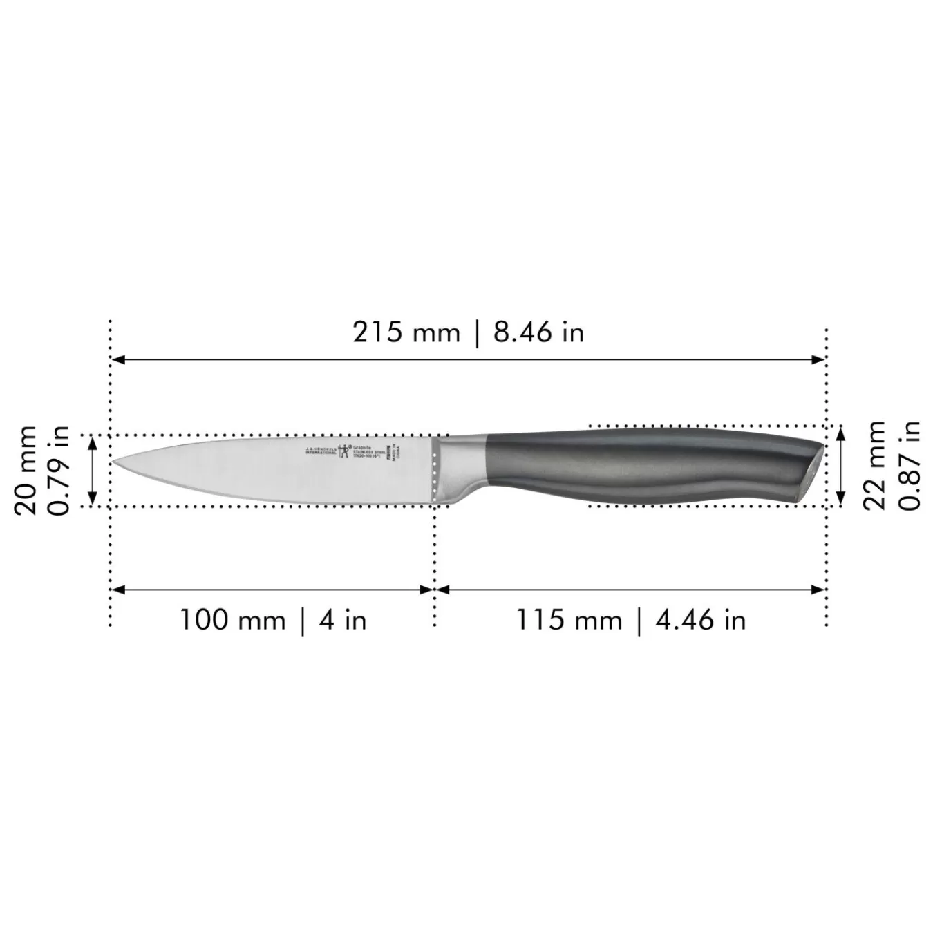 HENCKELS Paring Knives*4-Inch, Paring Knife Graphite Grey