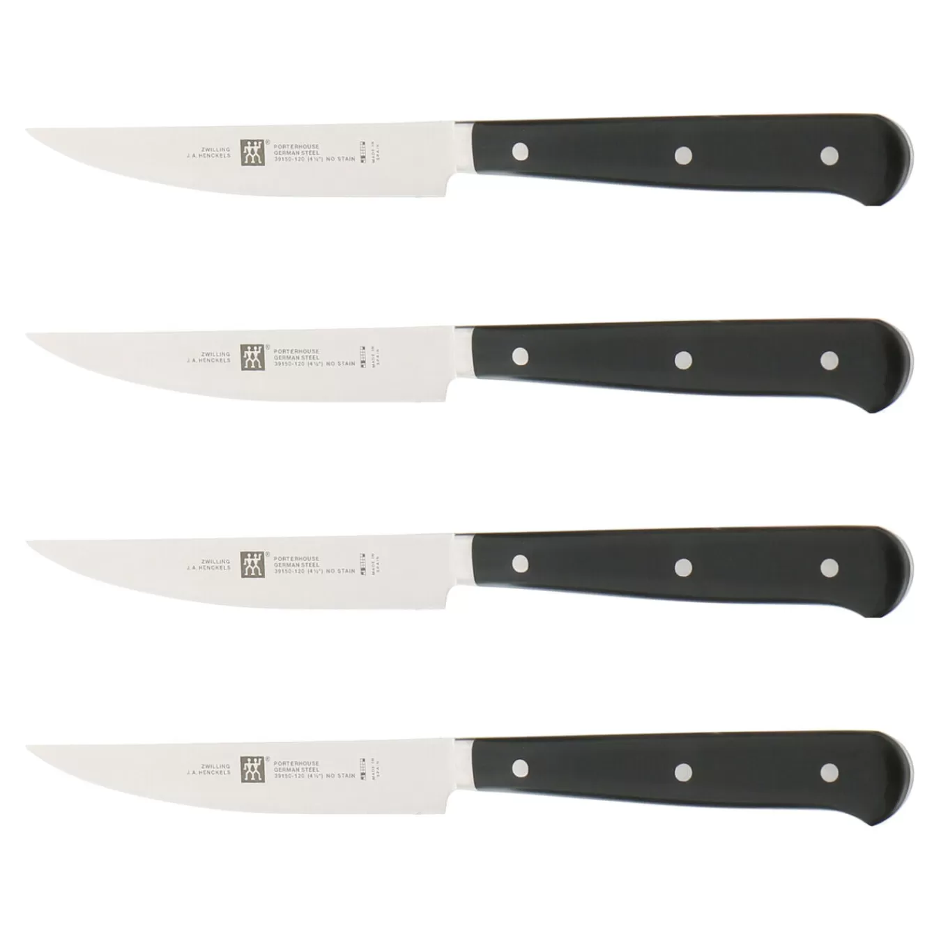 ZWILLING Steak Knife Sets*4-Pc, Porterhouse Steak Knife Set In Beechwood Box Black Matte